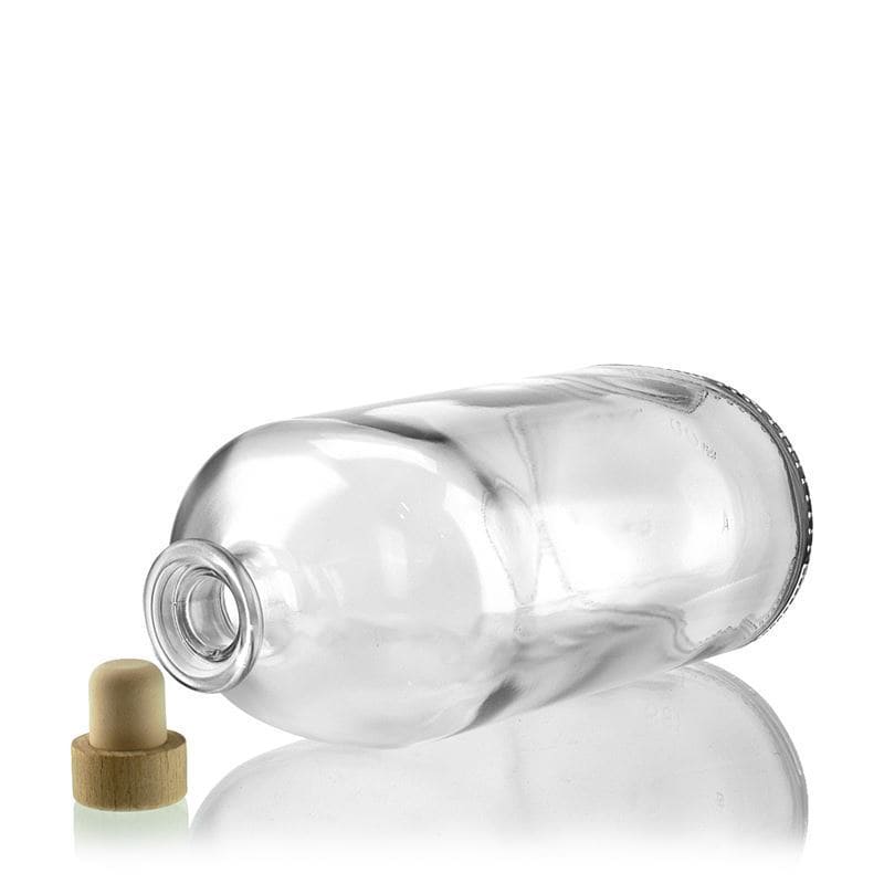 Skleněná lahev 1000 ml 'Dundee', oválná, uzávěr: korek Skleněná lahev 1000 ml 'Dundee', oválná, uzávěr: korek