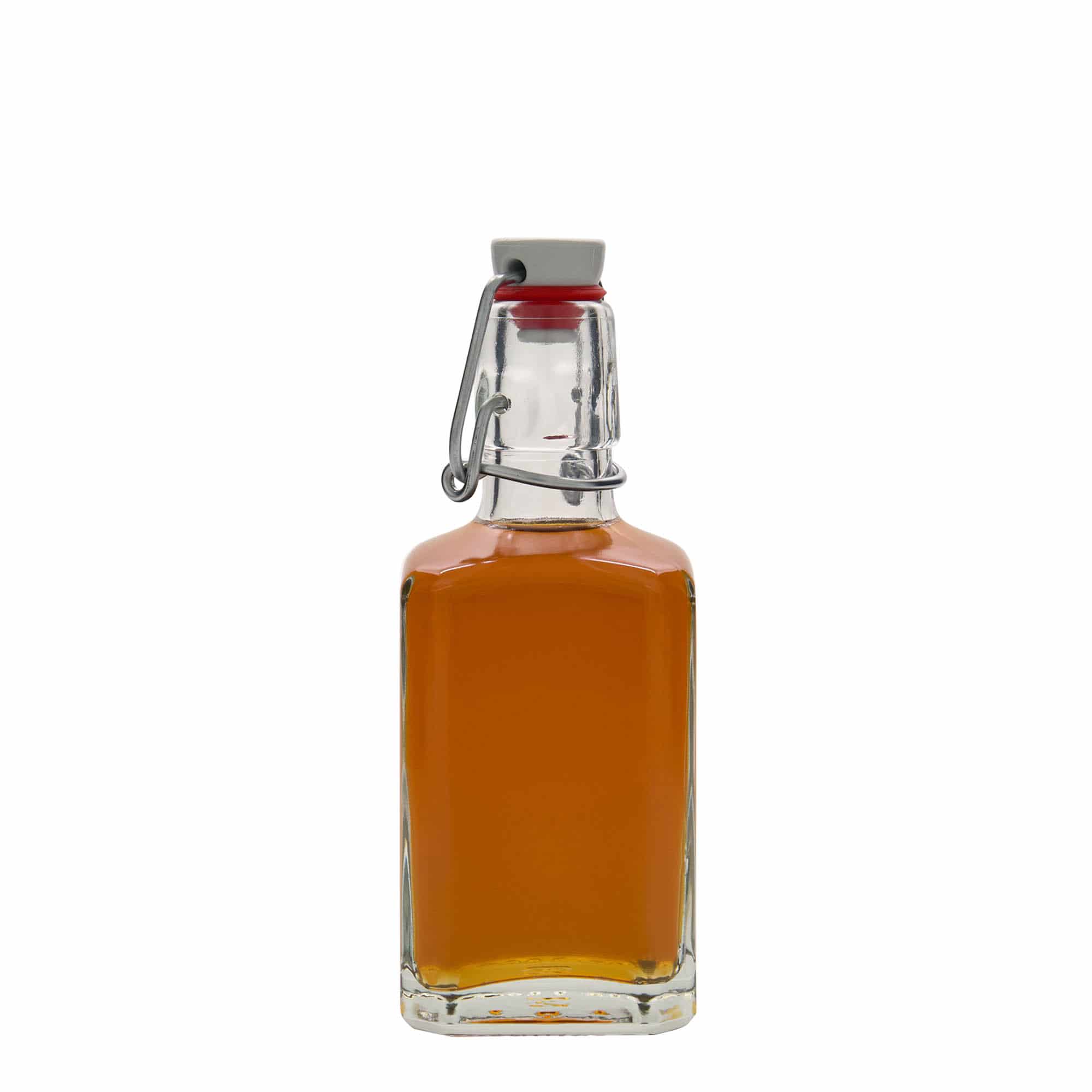 Skleněná lahev 250 ml 'Rialto', čtvercová, uzávěr: třmenový uzávěr
