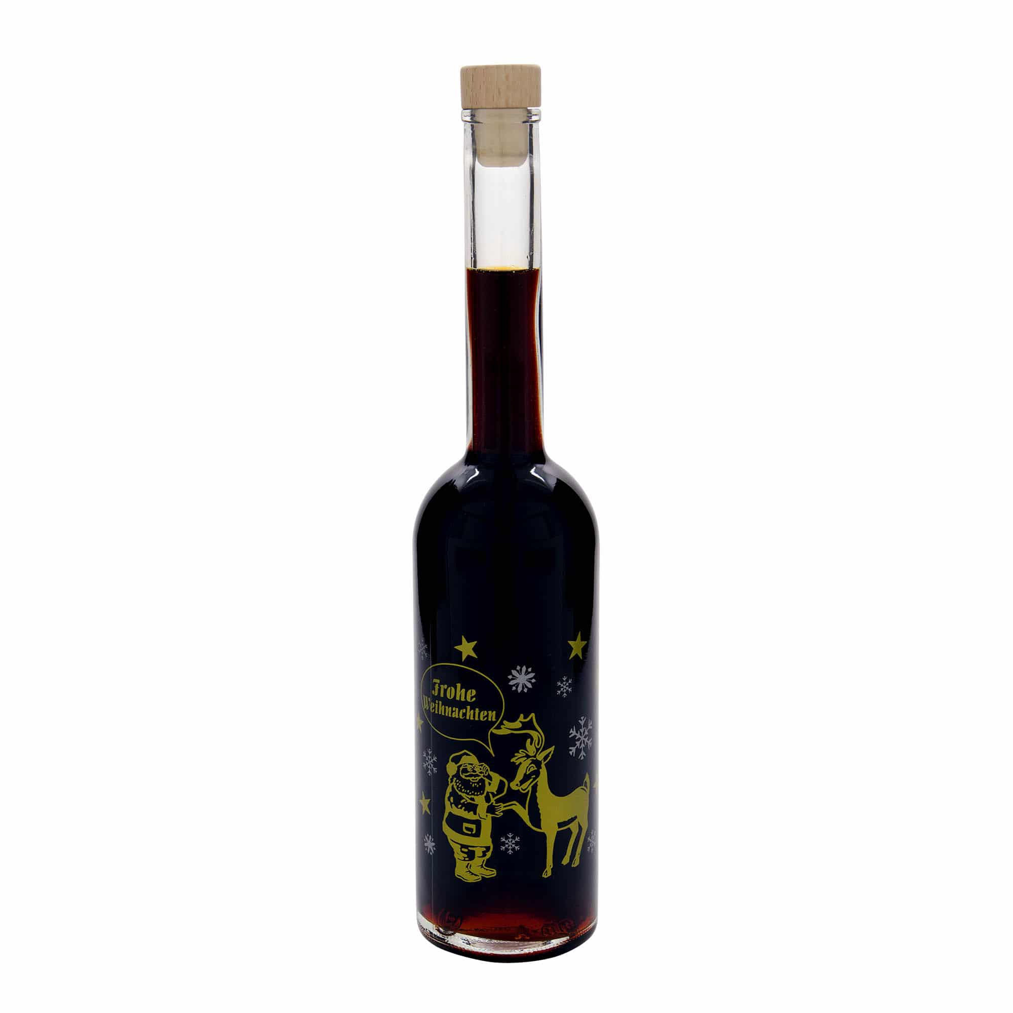 500 ml skleněná láhev 'Opera', motiv: ohňostroj, hrdlo: korek