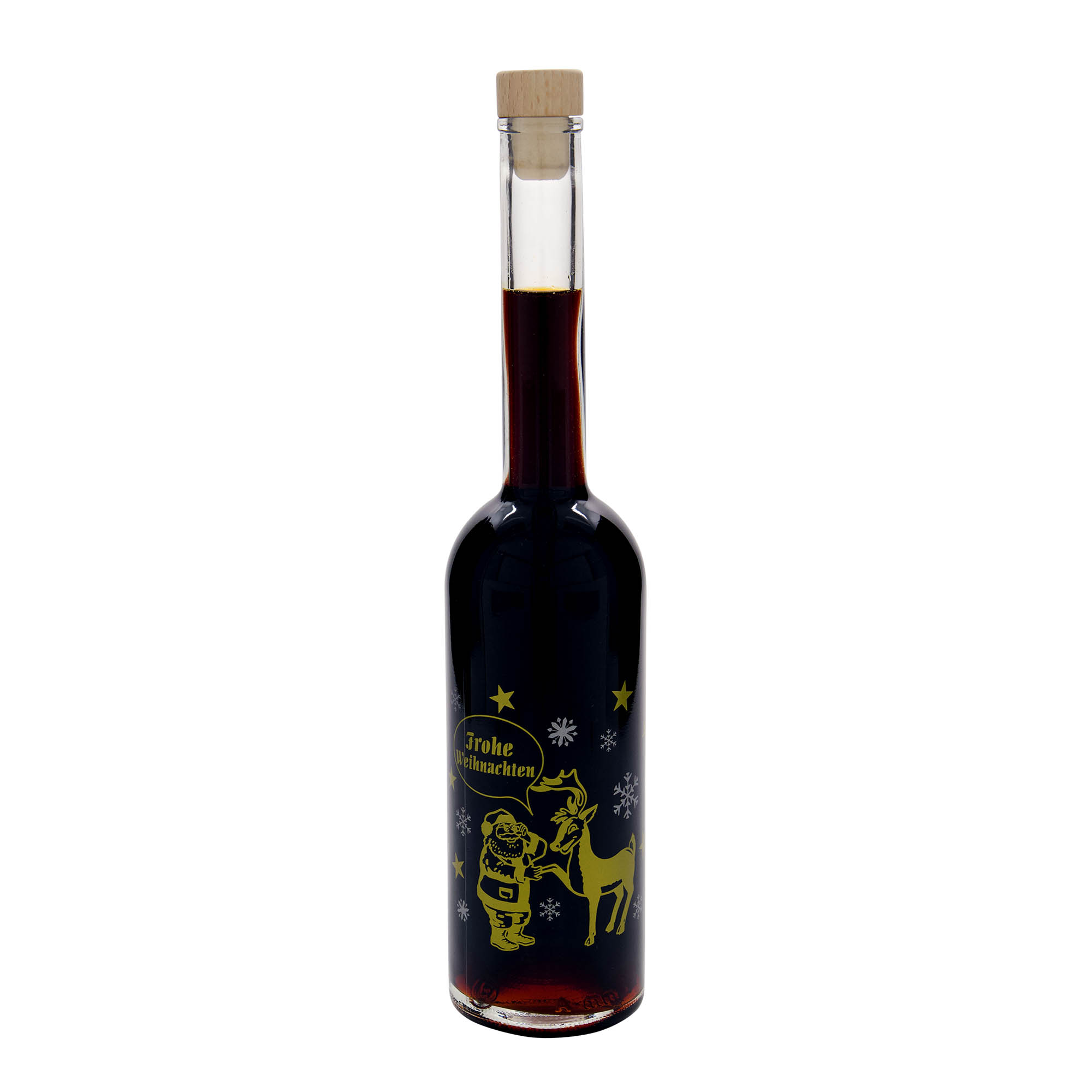 500 ml skleněná láhev 'Opera', motiv: ohňostroj, hrdlo: korek