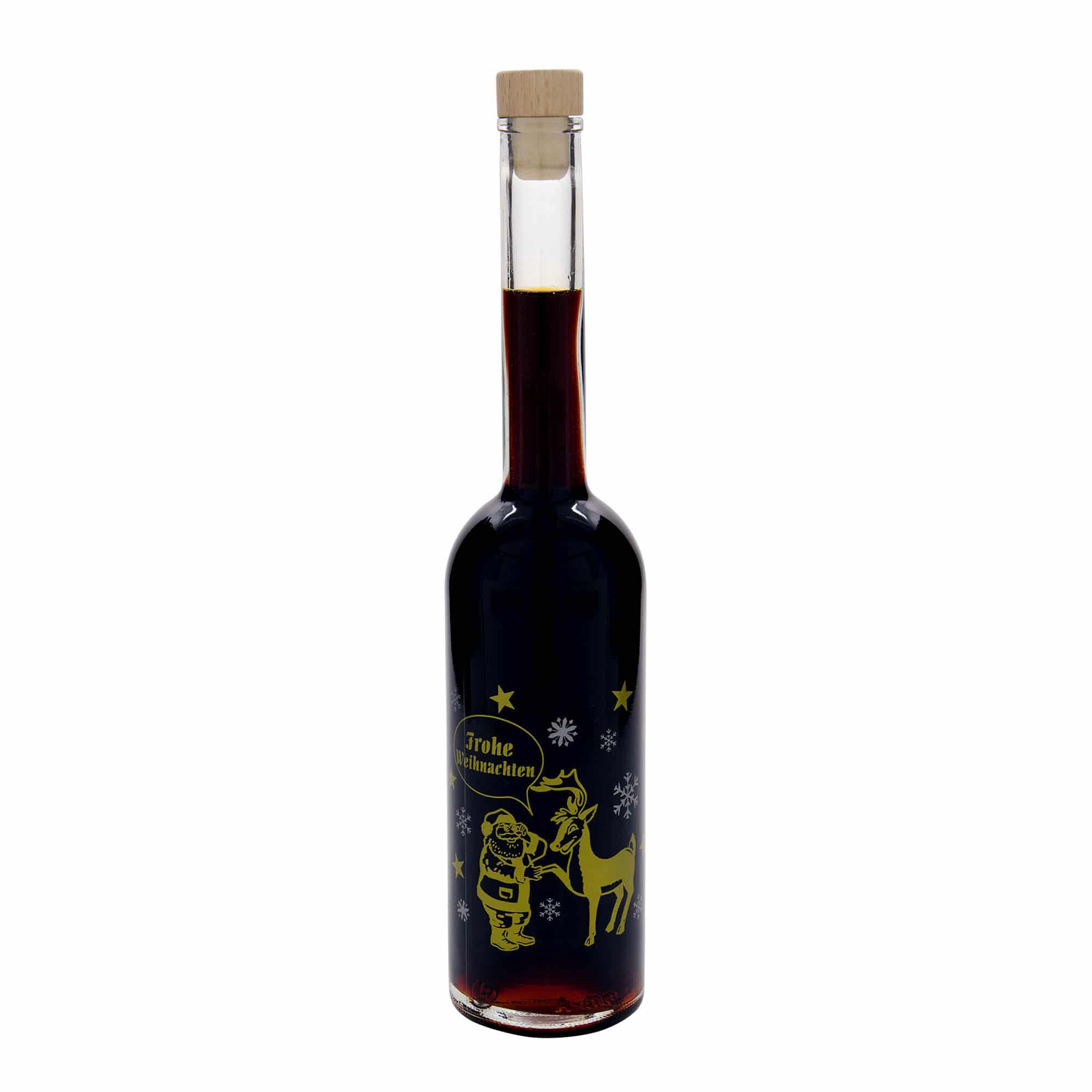 500 ml skleněná láhev 'Opera', motiv: ohňostroj, hrdlo: korek