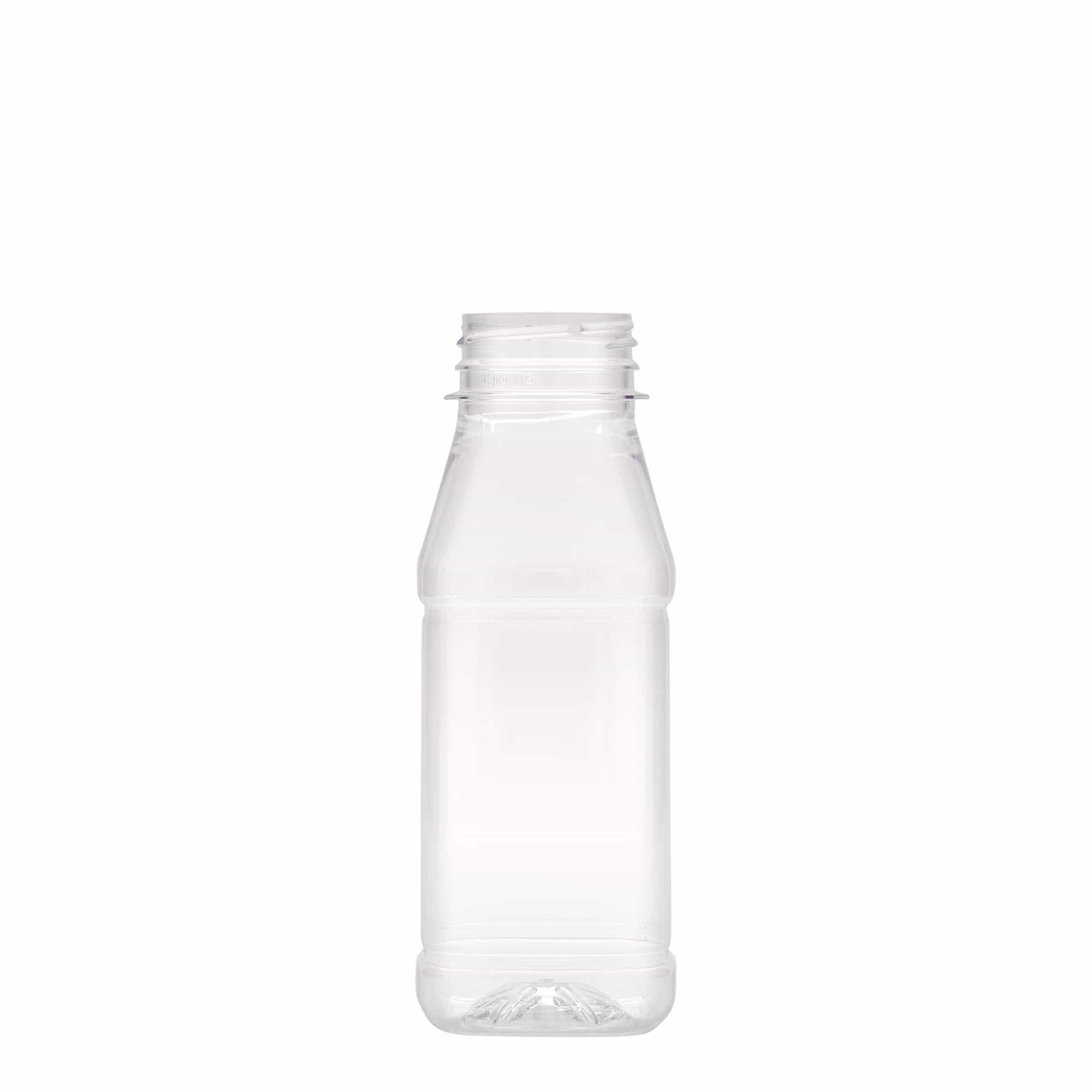 250 ml PET láhev „Milk and Juice Carré“, čtvercová, plastová, hrdlo: 38 mm
