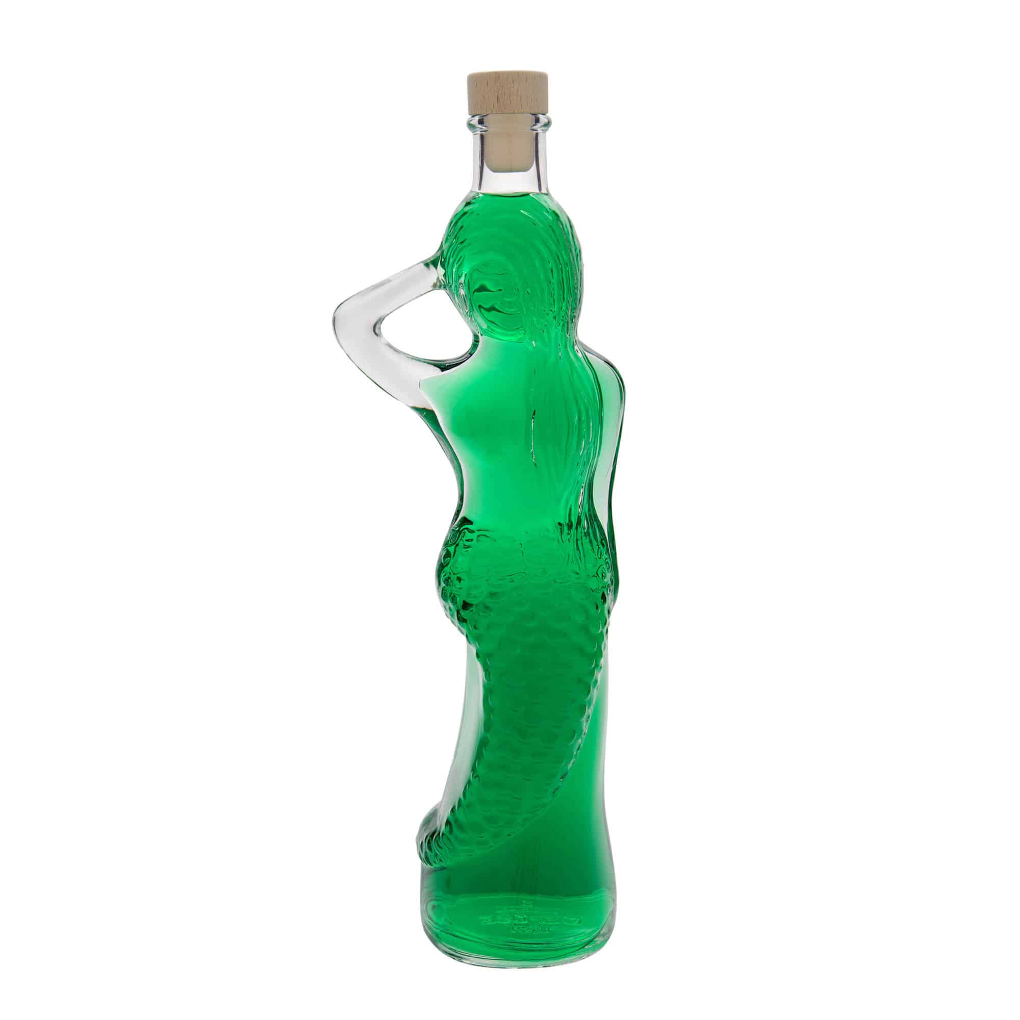Skleněná lahev 500 ml 'Mořská panna', uzávěr: korek