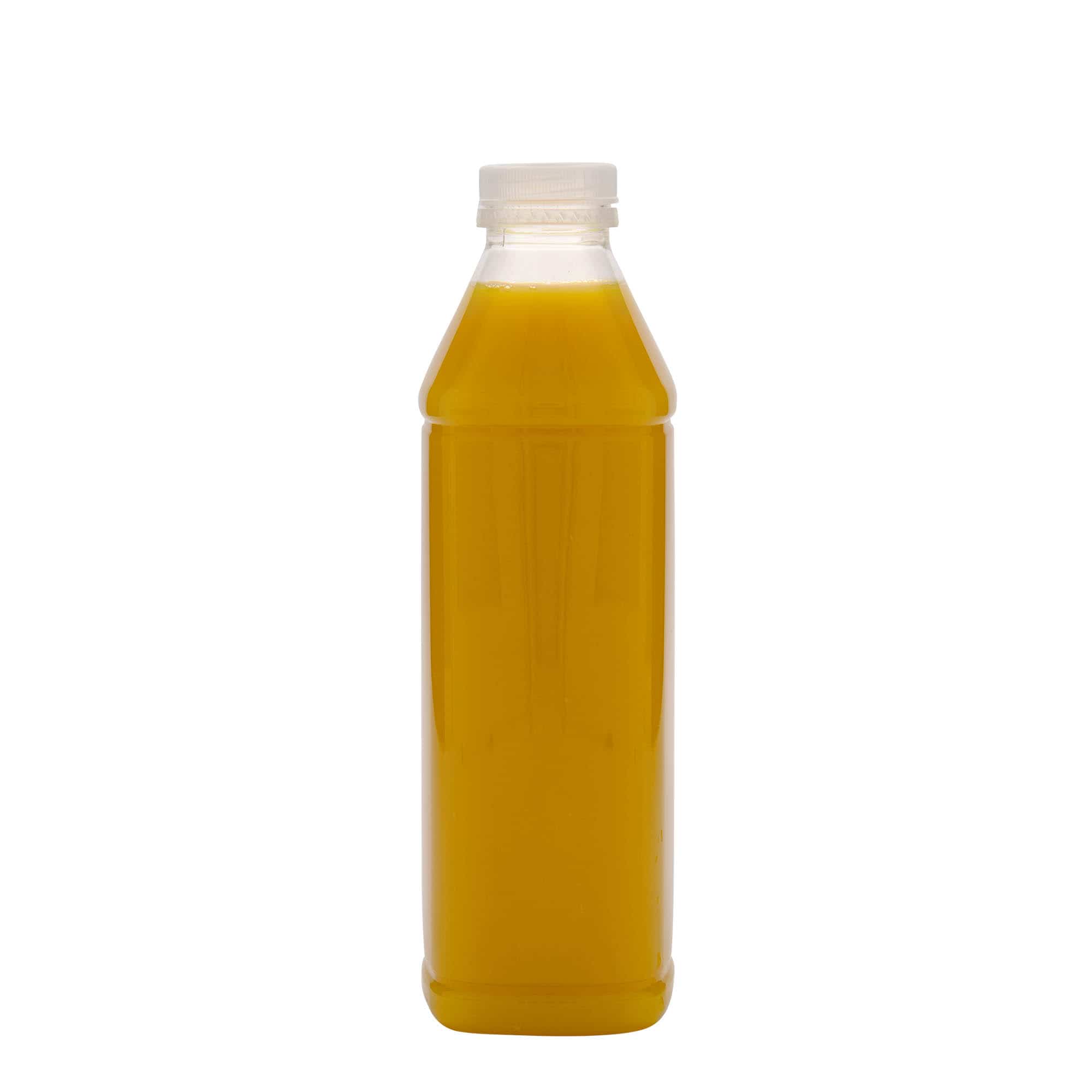 PET lahev 1000 ml Milk and Juice Carré, čtvercová, plast, ústí: 38 mm