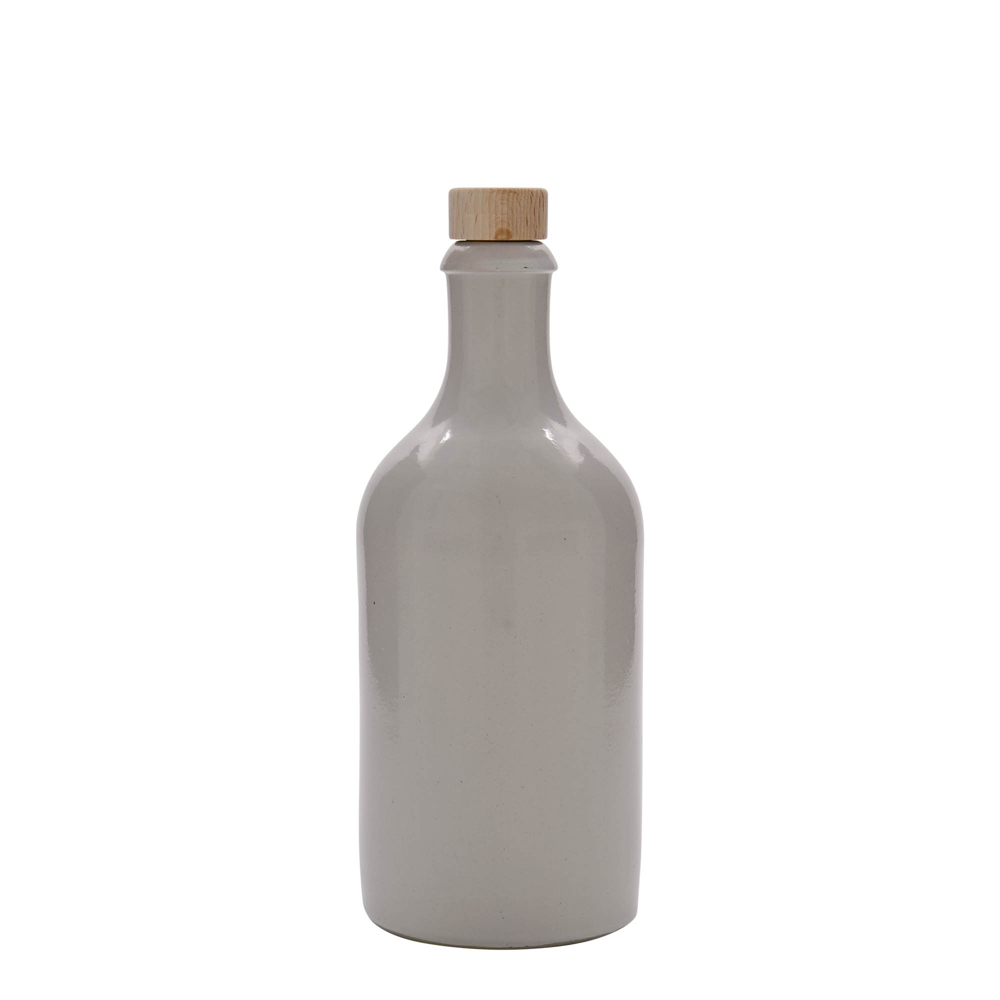 500 ml keramický džbán, kamenina, bílý, hrdlo: korek