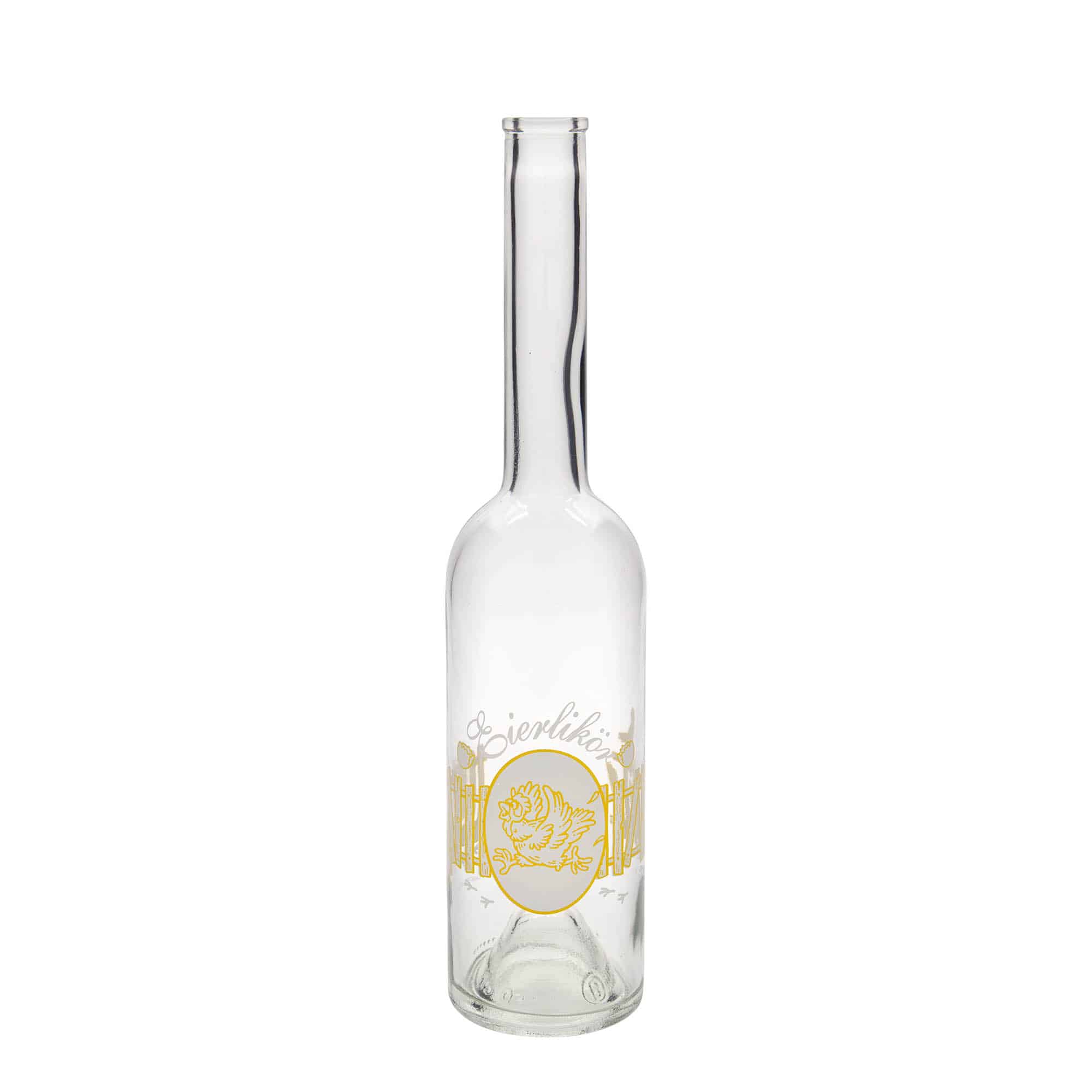 Skleněná lahev 500 ml 'Opera', motiv: Vaječný likér, uzávěr: korek Skleněná lahev 500 ml 'Opera', motiv: Vaječný likér, uzávěr: korek