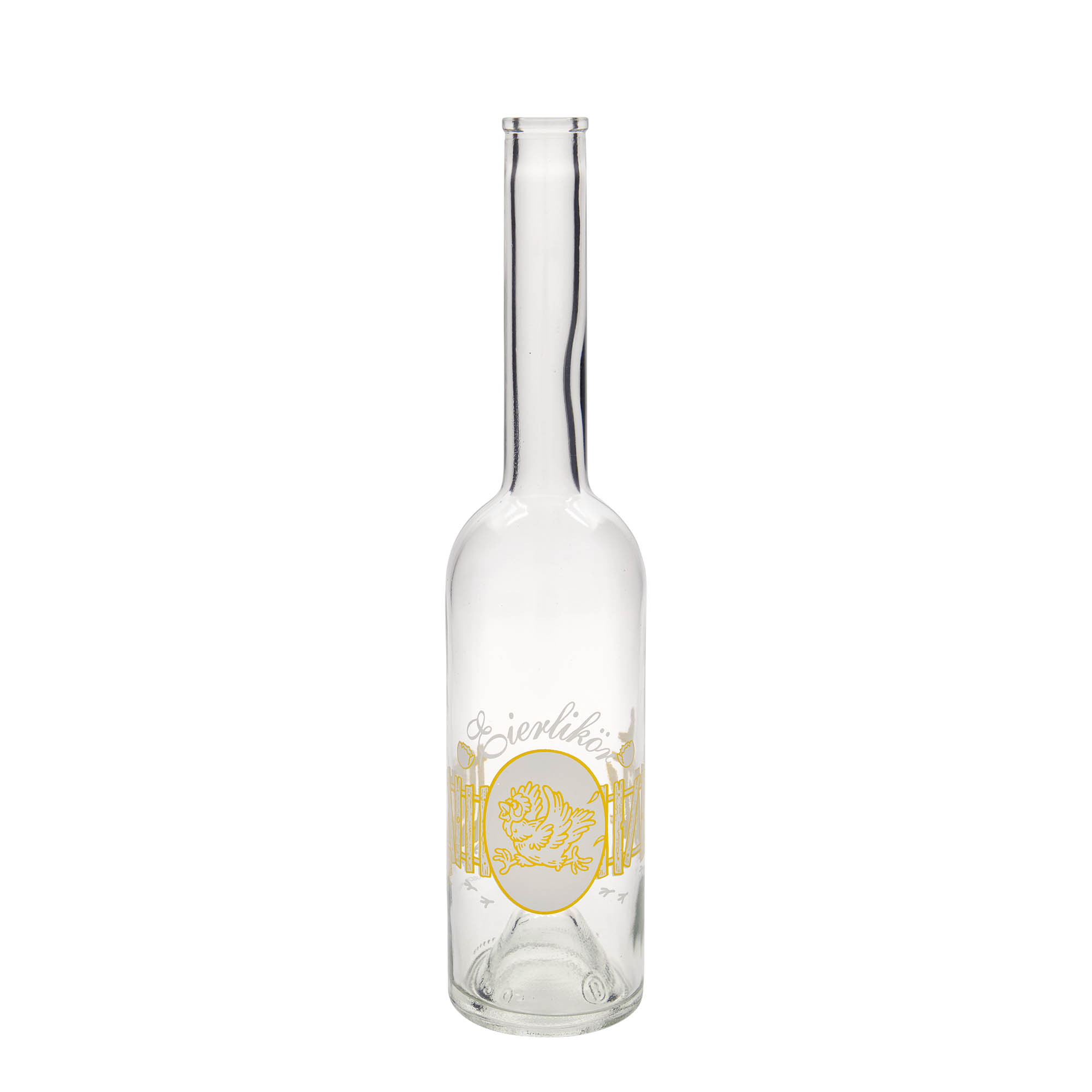 500 ml skleněná láhev 'Opera', motiv: vaječný likér, hrdlo: korek 500 ml skleněná láhev 'Opera', motiv: vaječný likér, hrdlo: korek