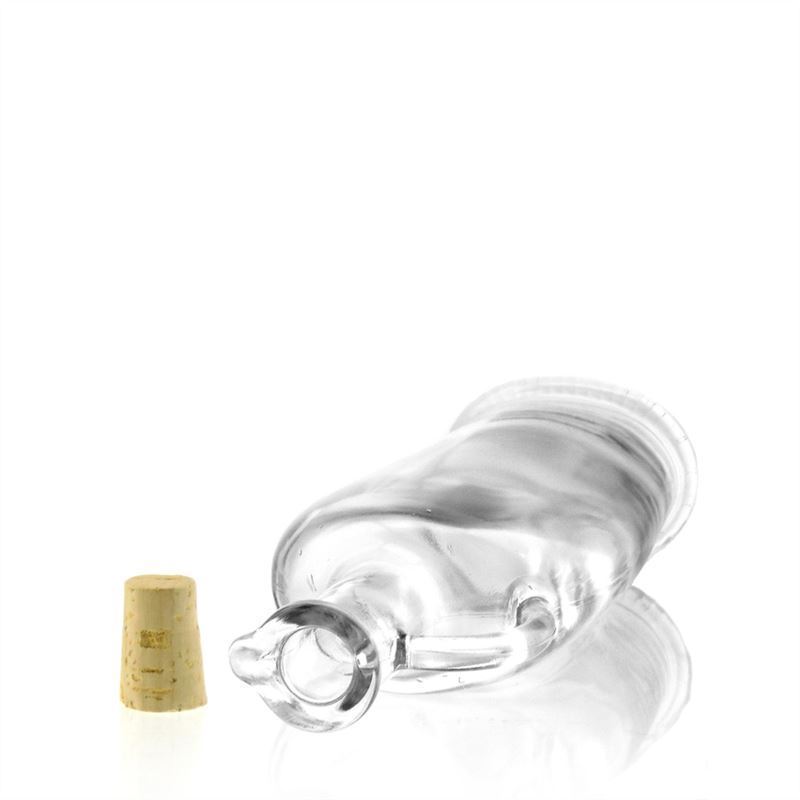 500 ml skleněná láhev 'Eleganta', oválná, hrdlo: korek