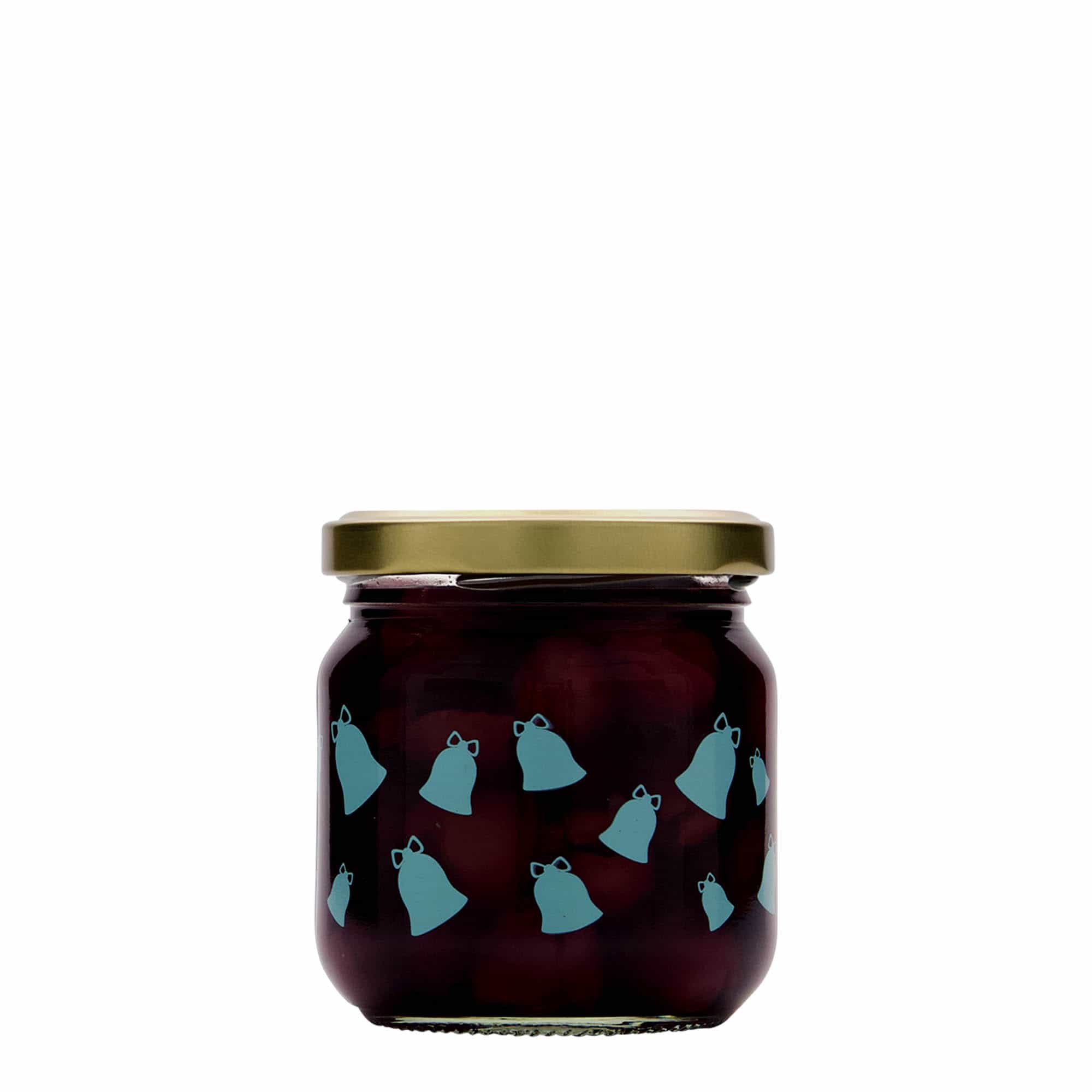 212 ml kulaté sklenice, motiv: zvoneček, okraj: Twist-Off (TO 66)