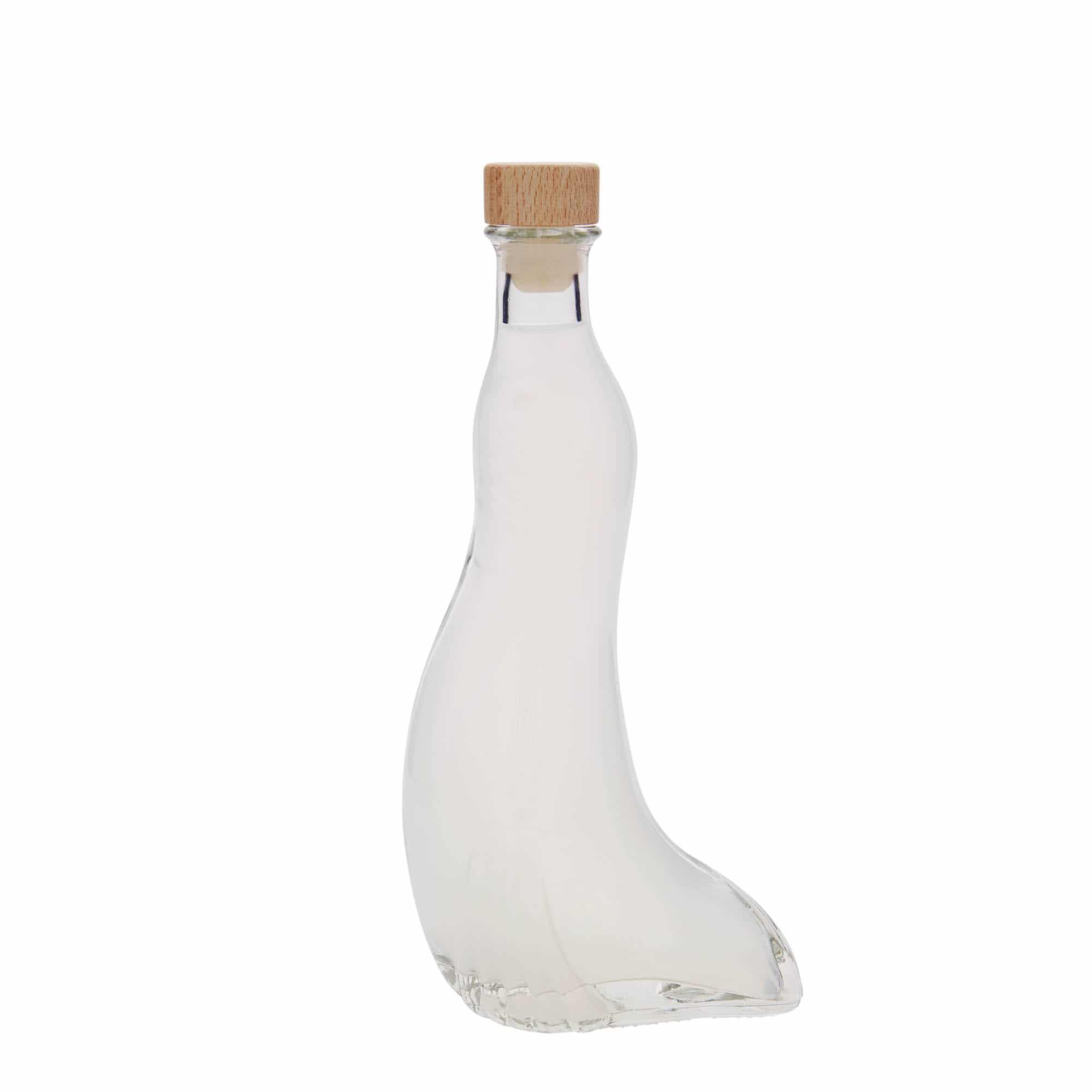 Skleněná lahev 200 ml 'Tuleň', uzávěr: korek