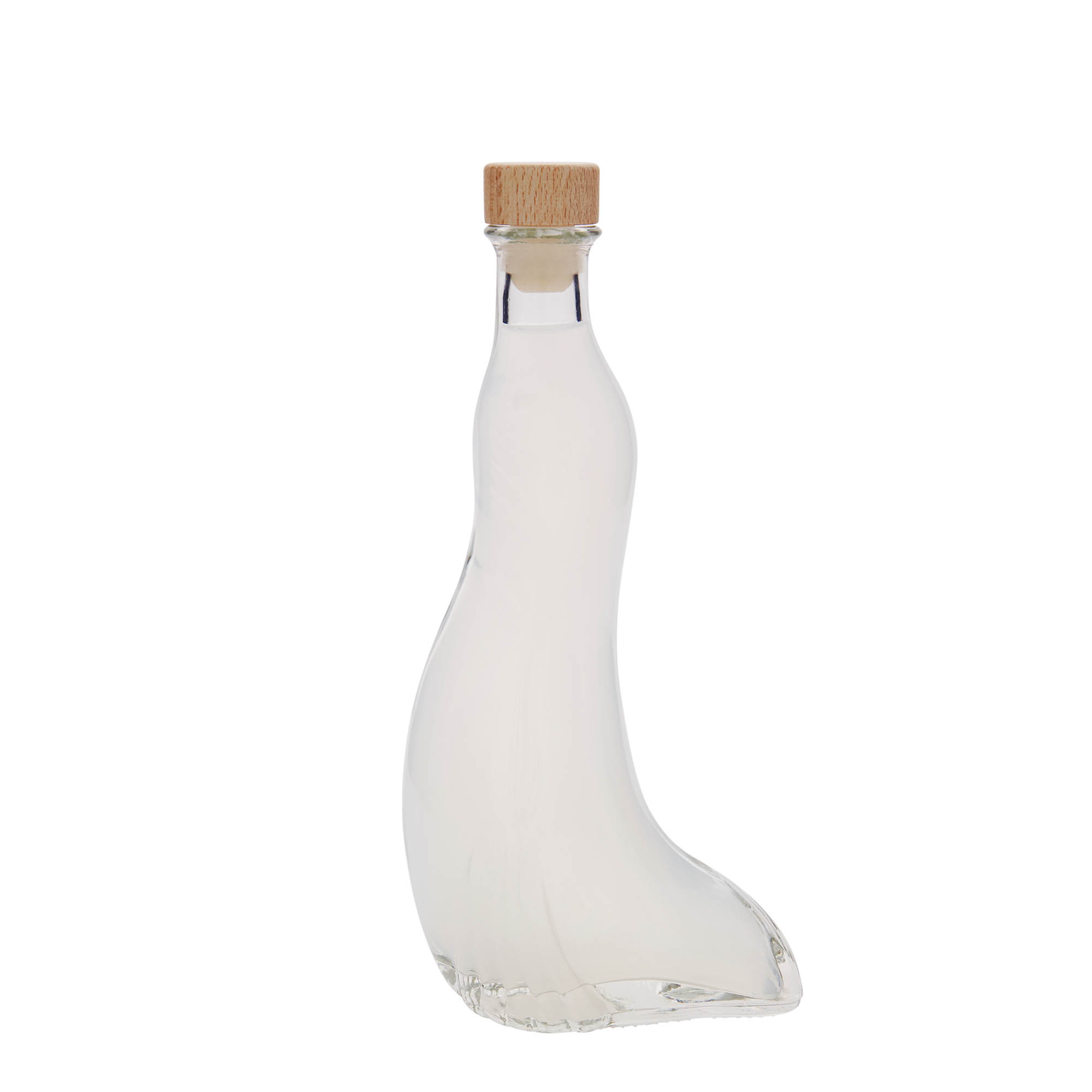 200 ml skleněná láhev 'Tuleň', hrdlo: korek 200 ml skleněná láhev 'Tuleň', hrdlo: korek
