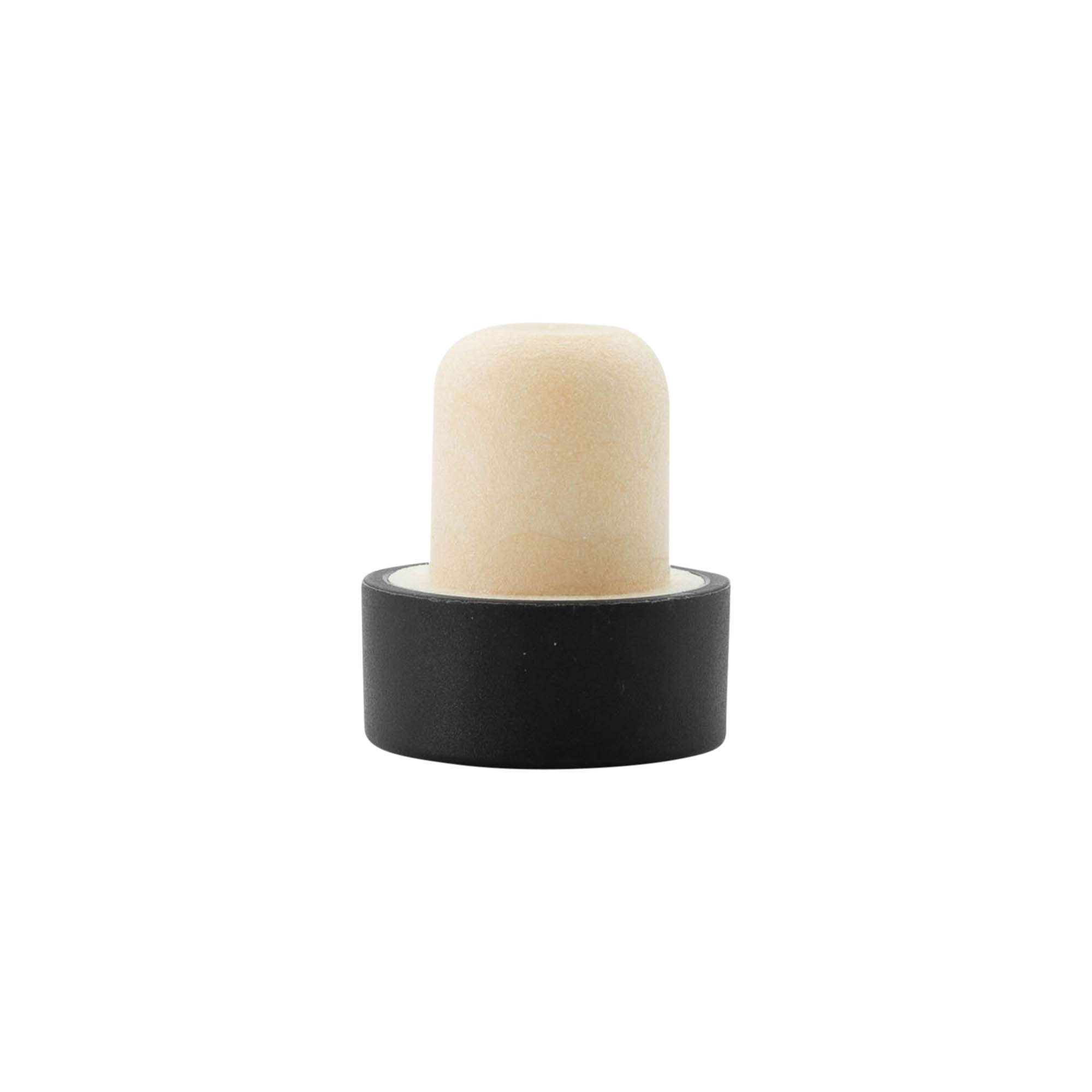 Rukojeť z korku 19 mm, plast, černá, pro hrdlo: korek