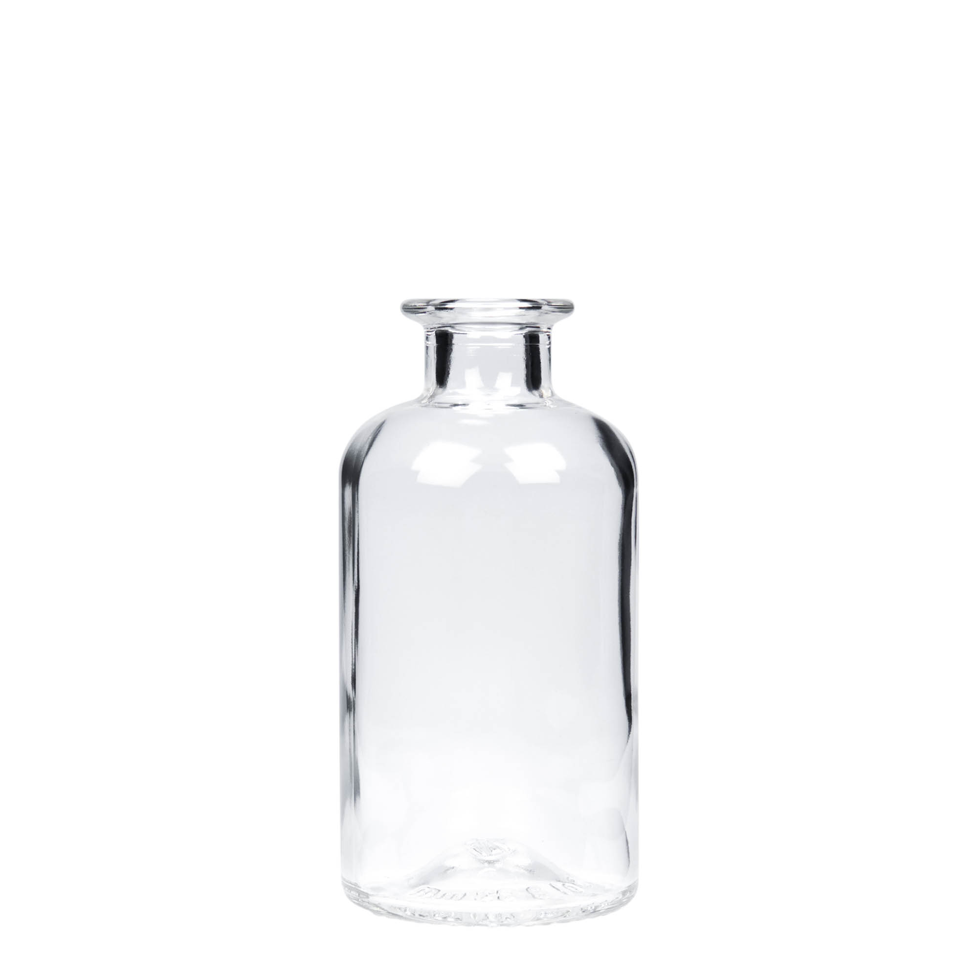250 ml lékárenská skleněná láhev, hrdlo: korek 250 ml lékárenská skleněná láhev, hrdlo: korek