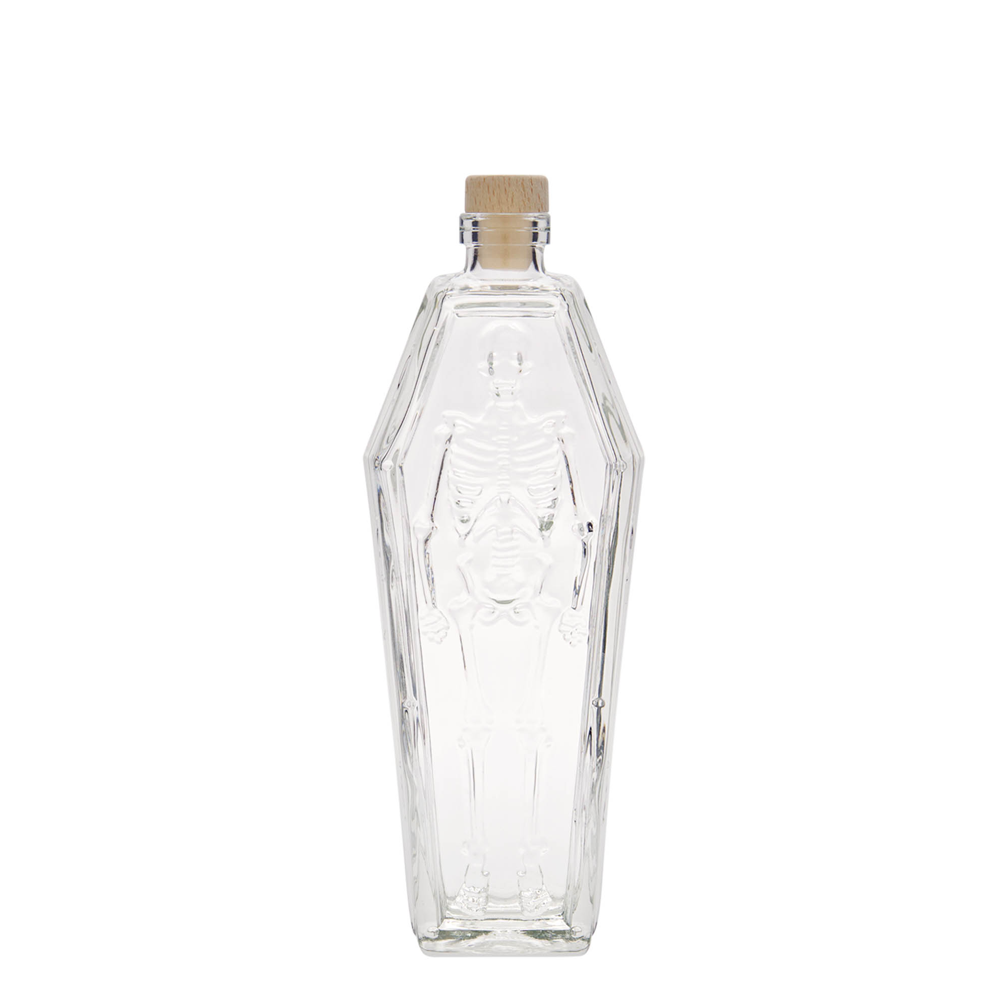 200 ml skleněná láhev 'rakve', hrdlo: korek