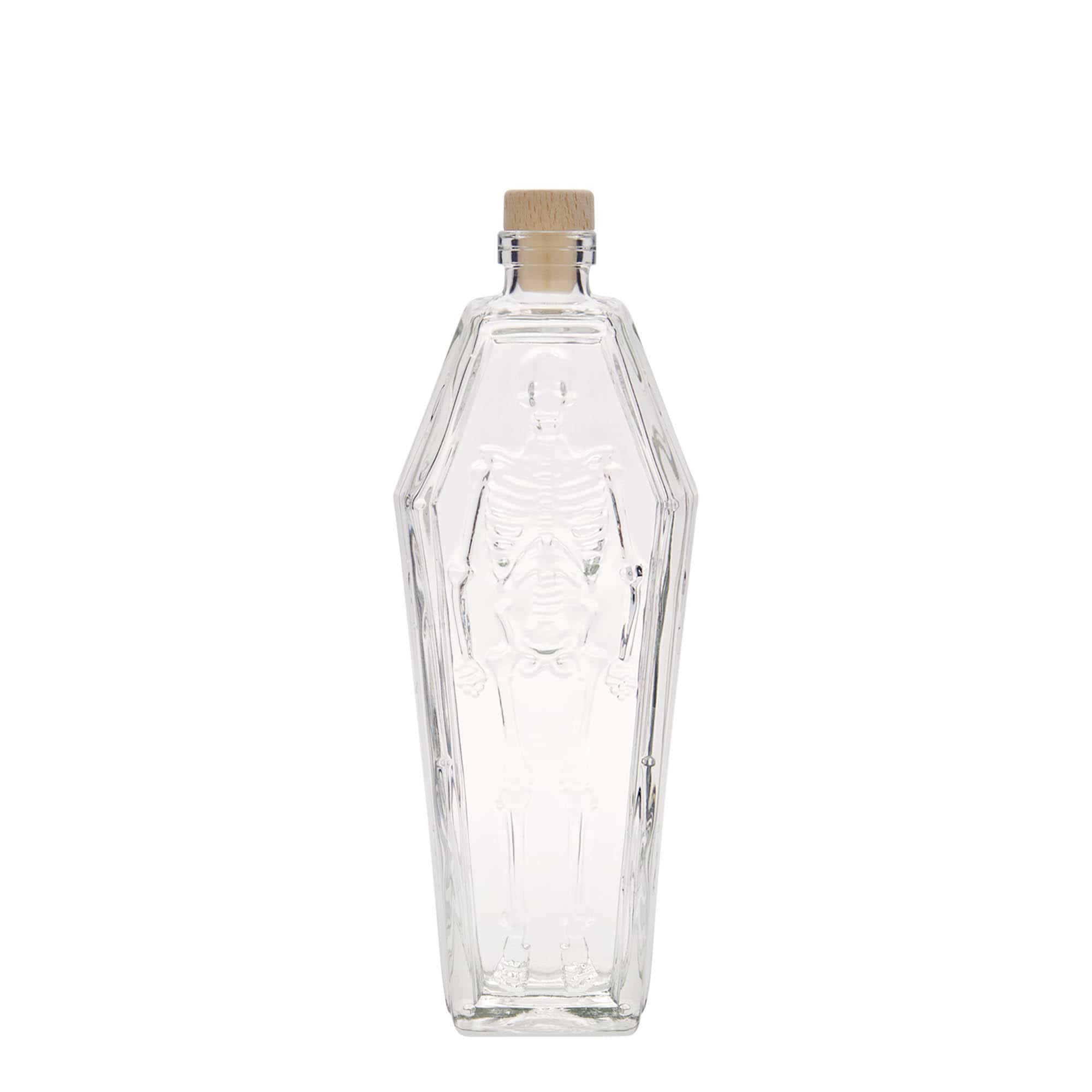 200 ml skleněná láhev 'rakve', hrdlo: korek