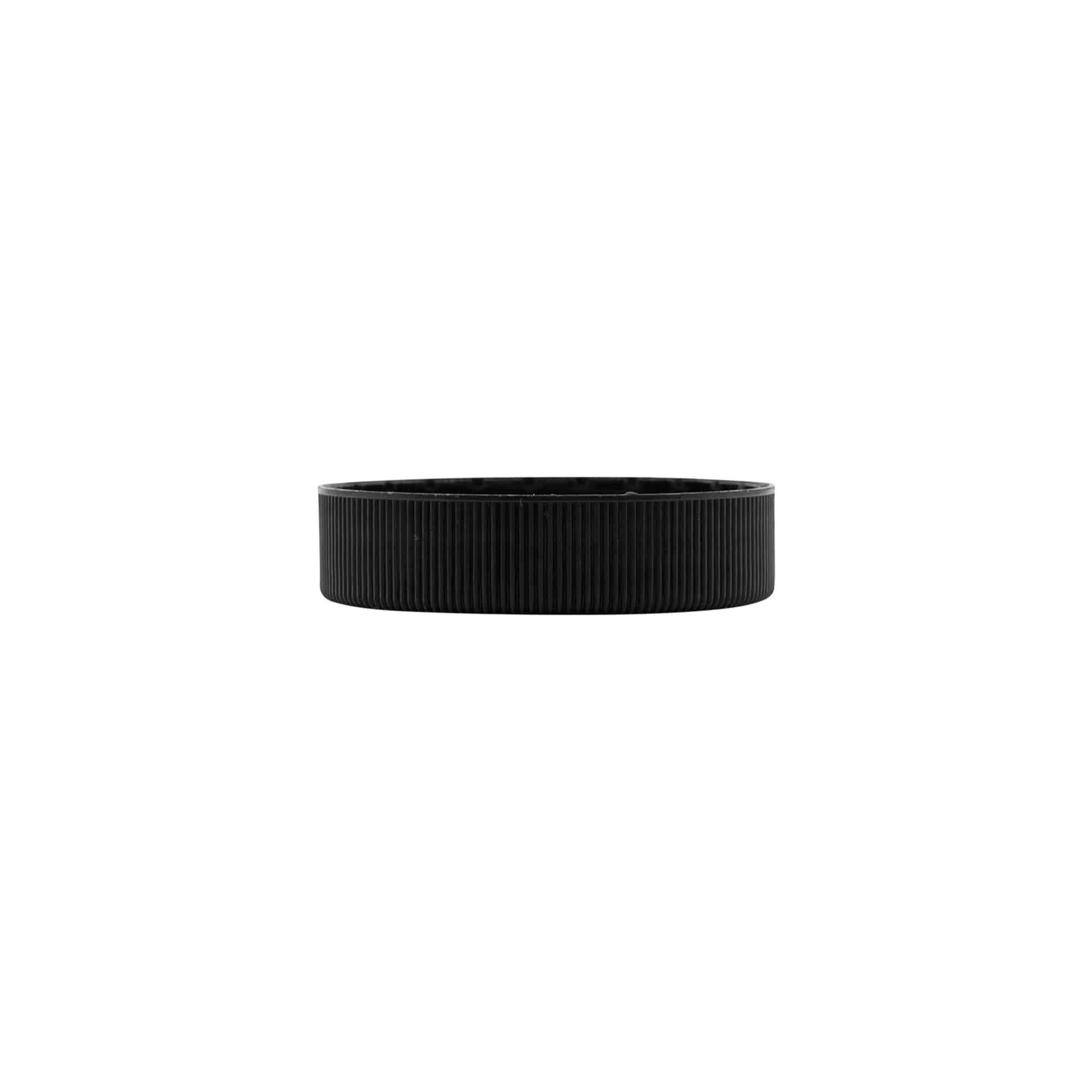 Šroubovací uzávěr s vložkou EPE, plast PP, černý, pro hrdlo: DIN 60