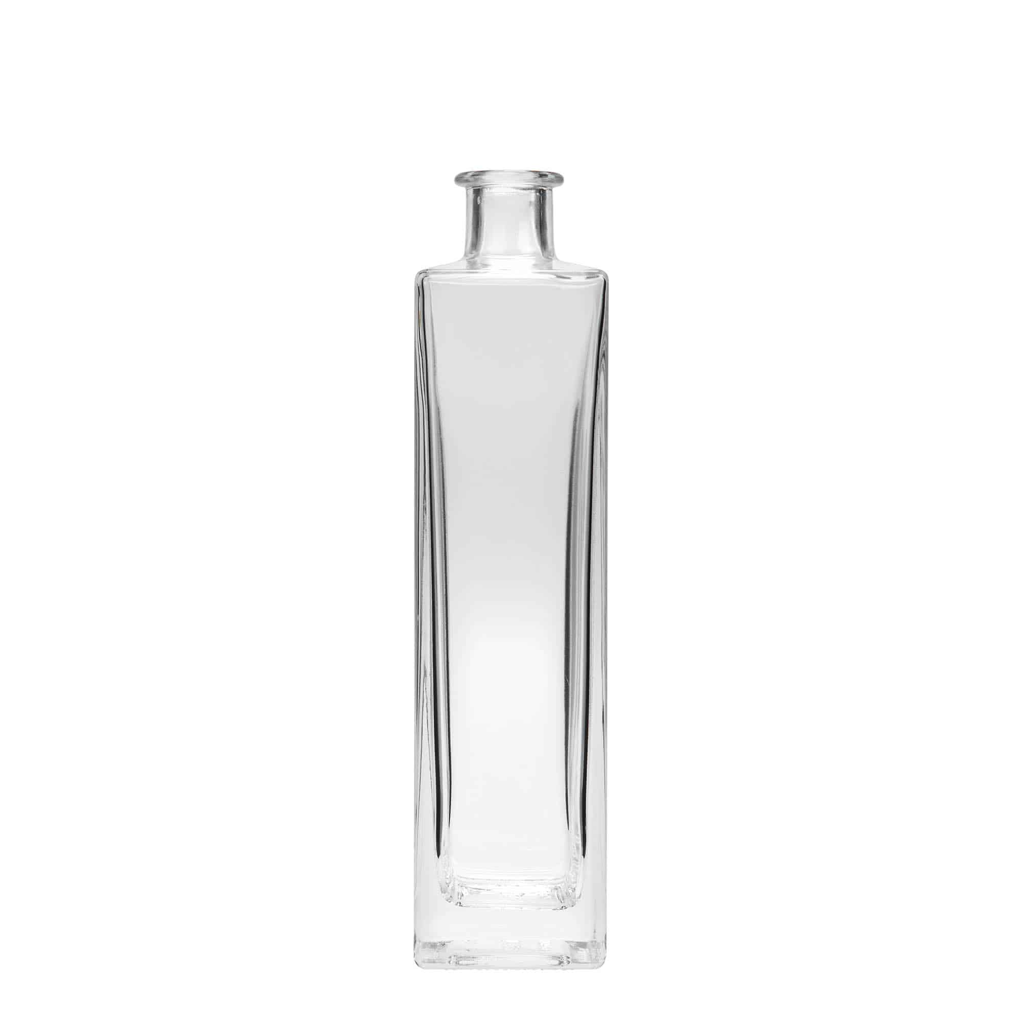 500 ml skleněná láhev 'Rafaello', čtvercová, hrdlo: korek