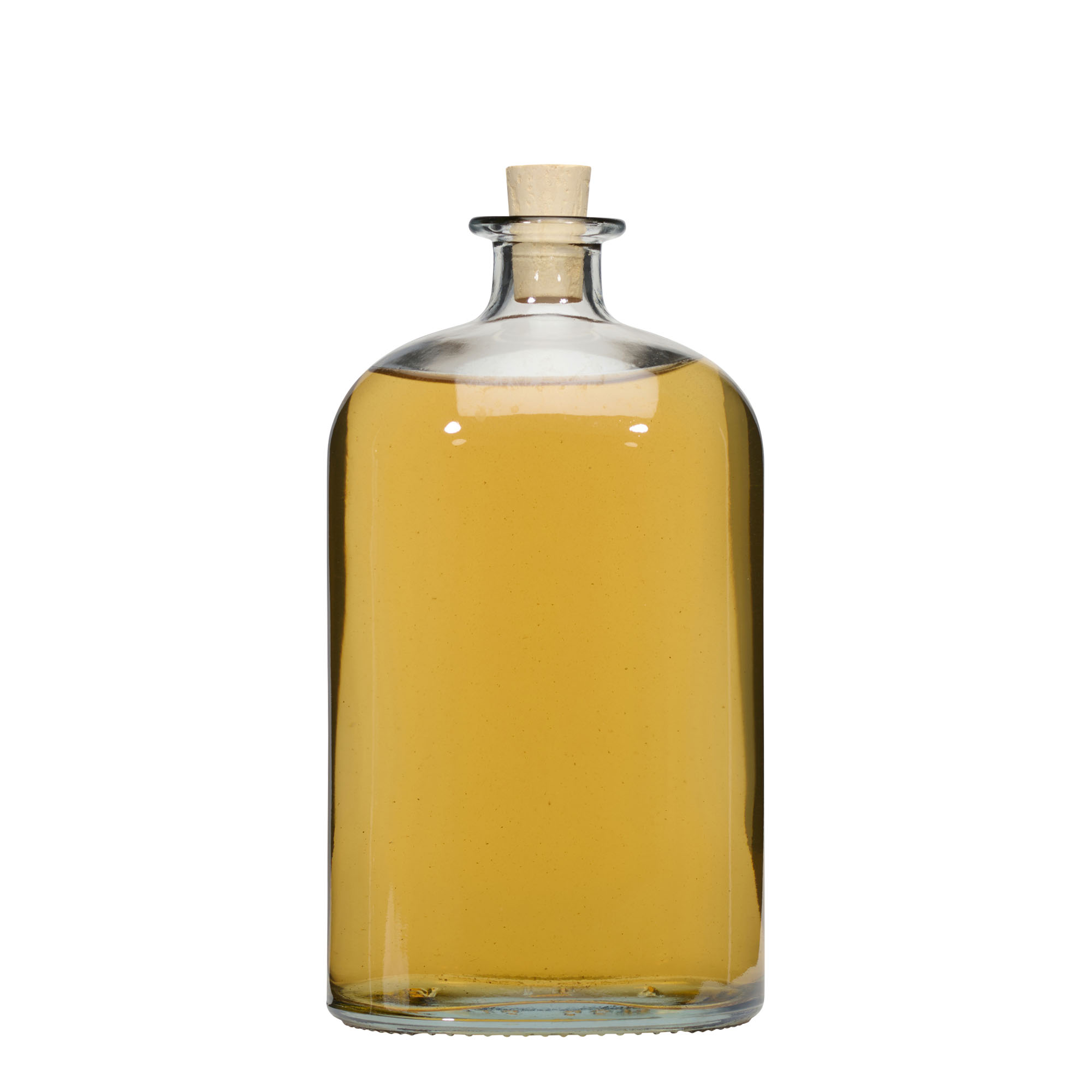 1.000 ml skleněná láhev 'Dundee', oválná, hrdlo: korek 1.000 ml skleněná láhev 'Dundee', oválná, hrdlo: korek