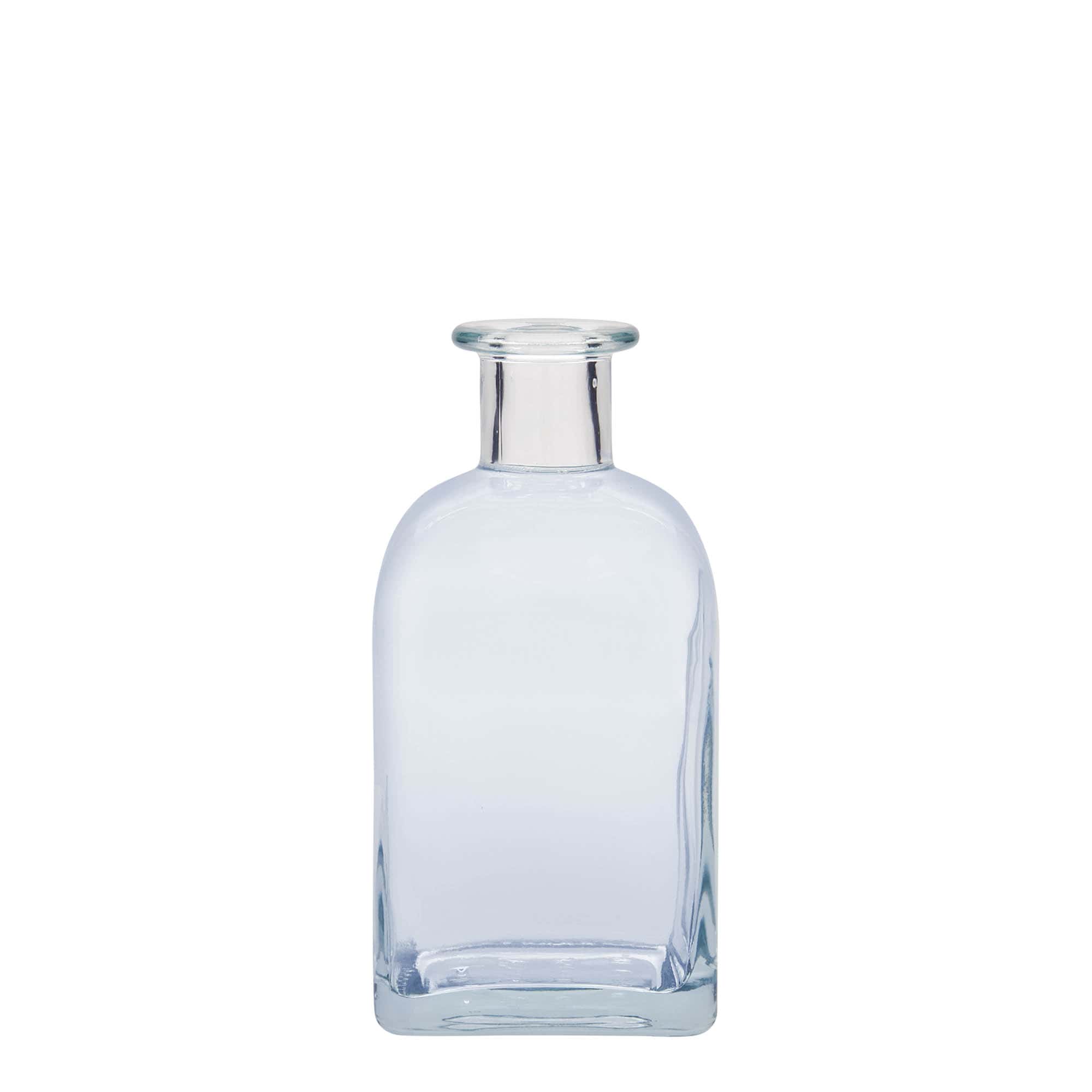 Skleněná lahev 350 ml lékárenská Carré, hranatá, uzávěr: korek