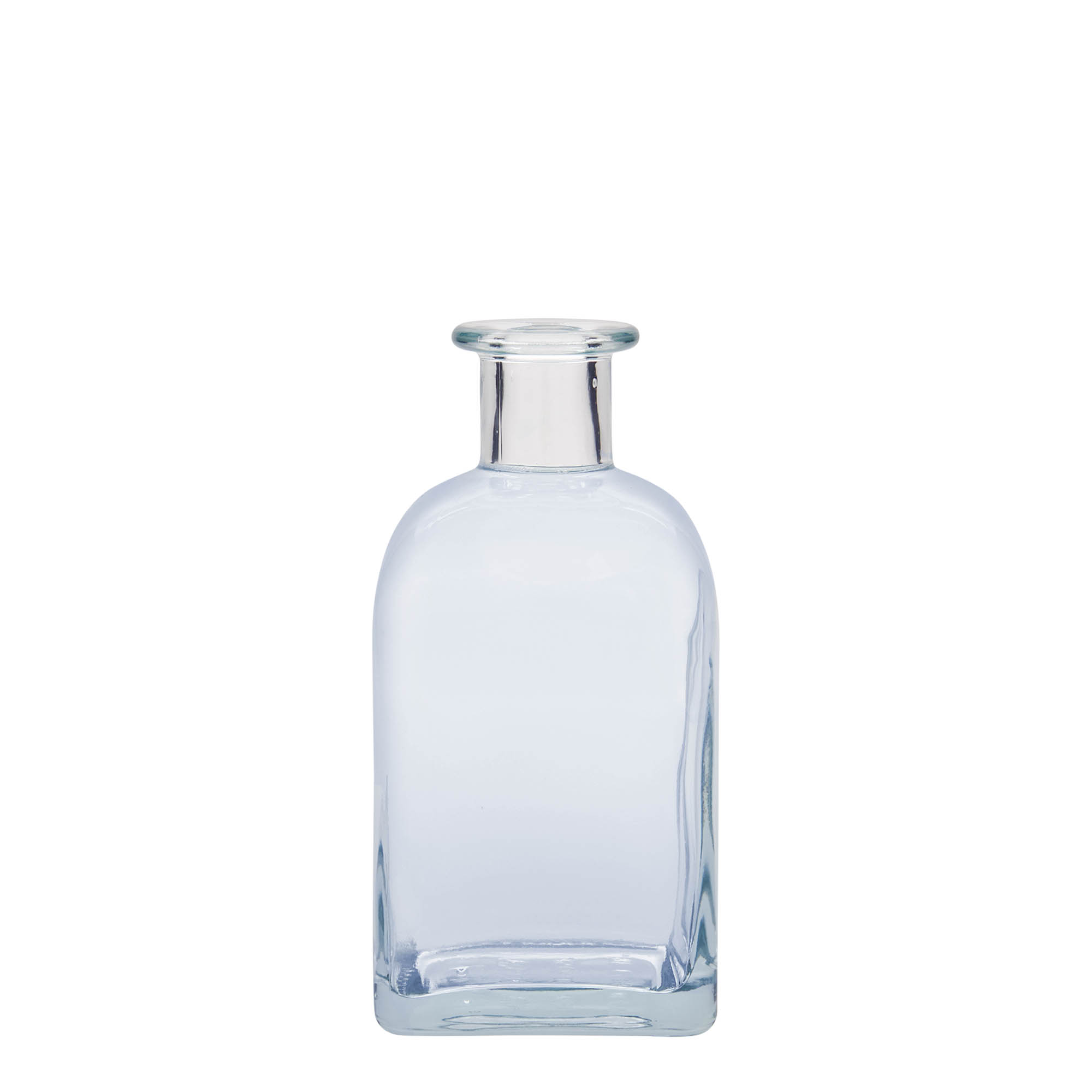 350 ml skleněná láhev Apotheker Carré, čtvercová, hrdlo: korek