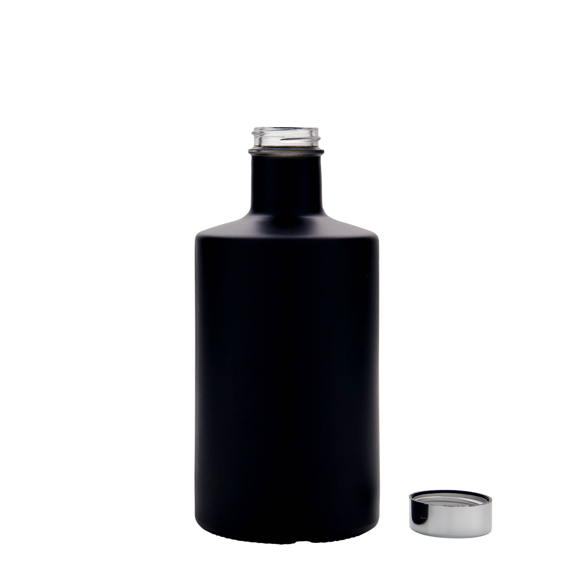 500 ml skleněná láhev 'Caroline', černá, hrdlo: GPI 33