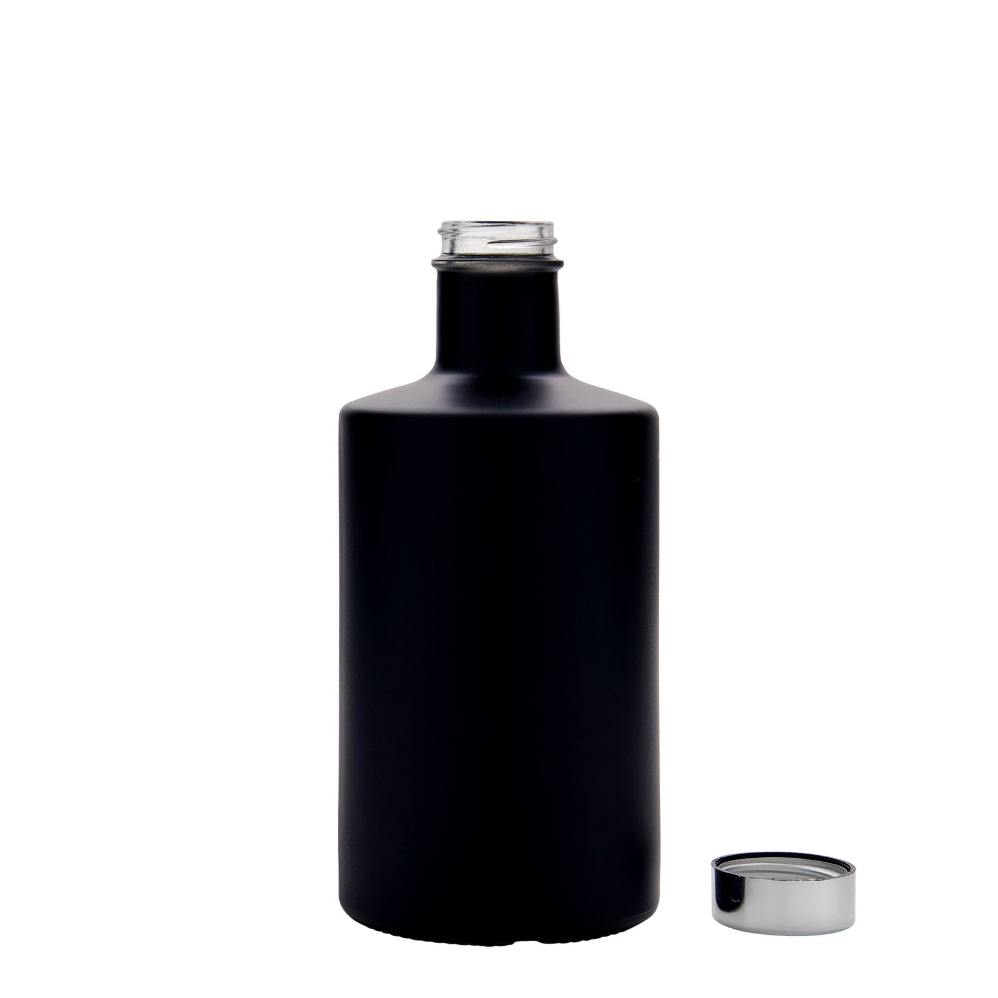 500 ml skleněná láhev 'Caroline', černá, hrdlo: GPI 33