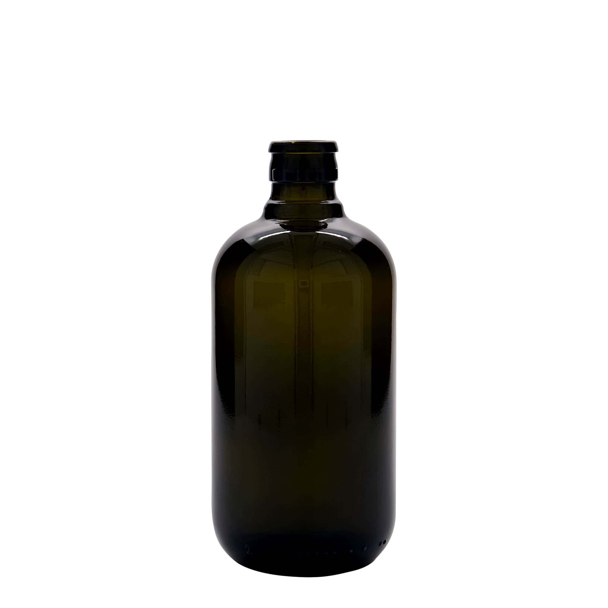 500 ml láhev na ocet/olej „Biolio“, sklo antik zelené, hrdlo: DOP