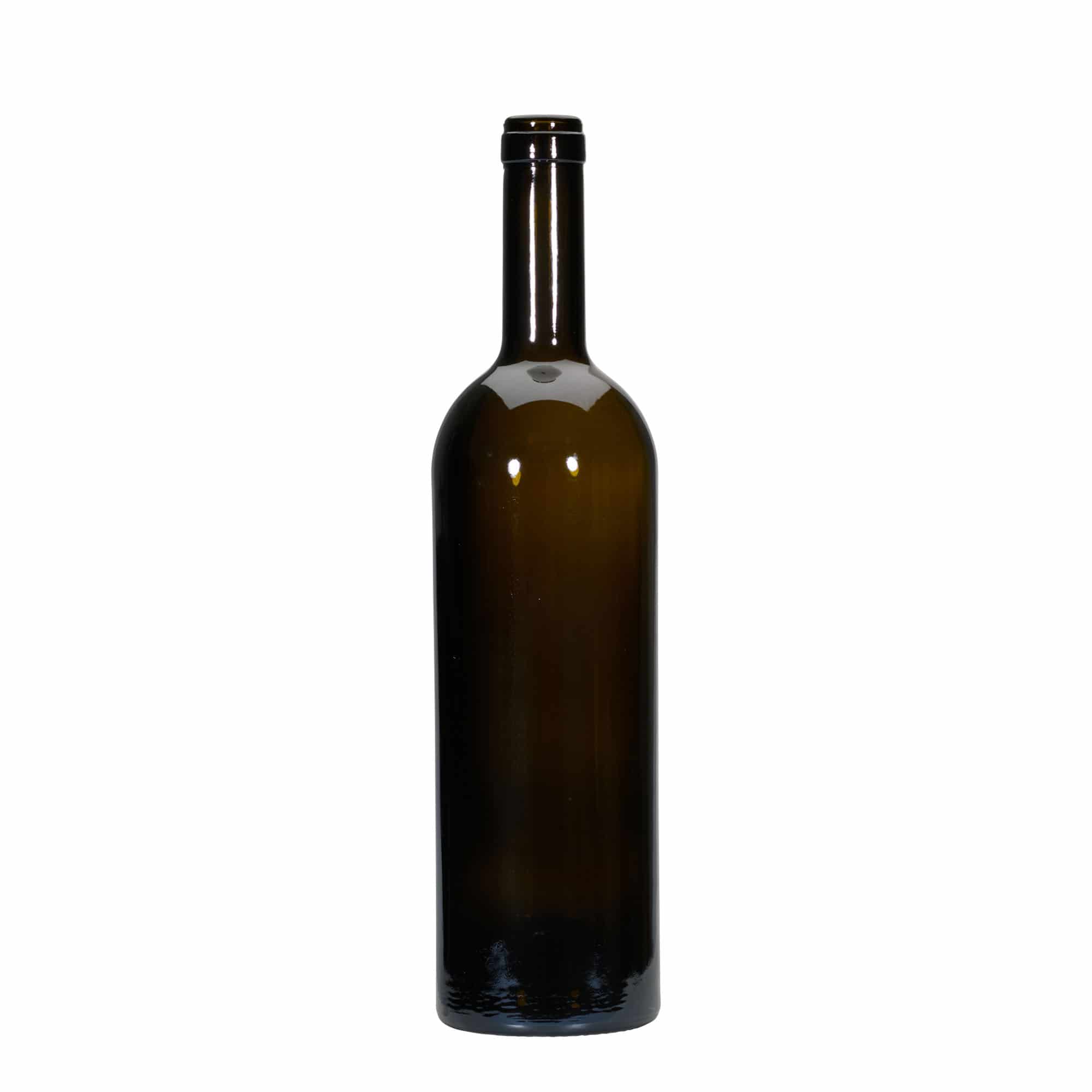 Lahev na víno 750 ml 'Golia', starožitná zelená, uzávěr: korek Lahev na víno 750 ml 'Golia', starožitná zelená, uzávěr: korek