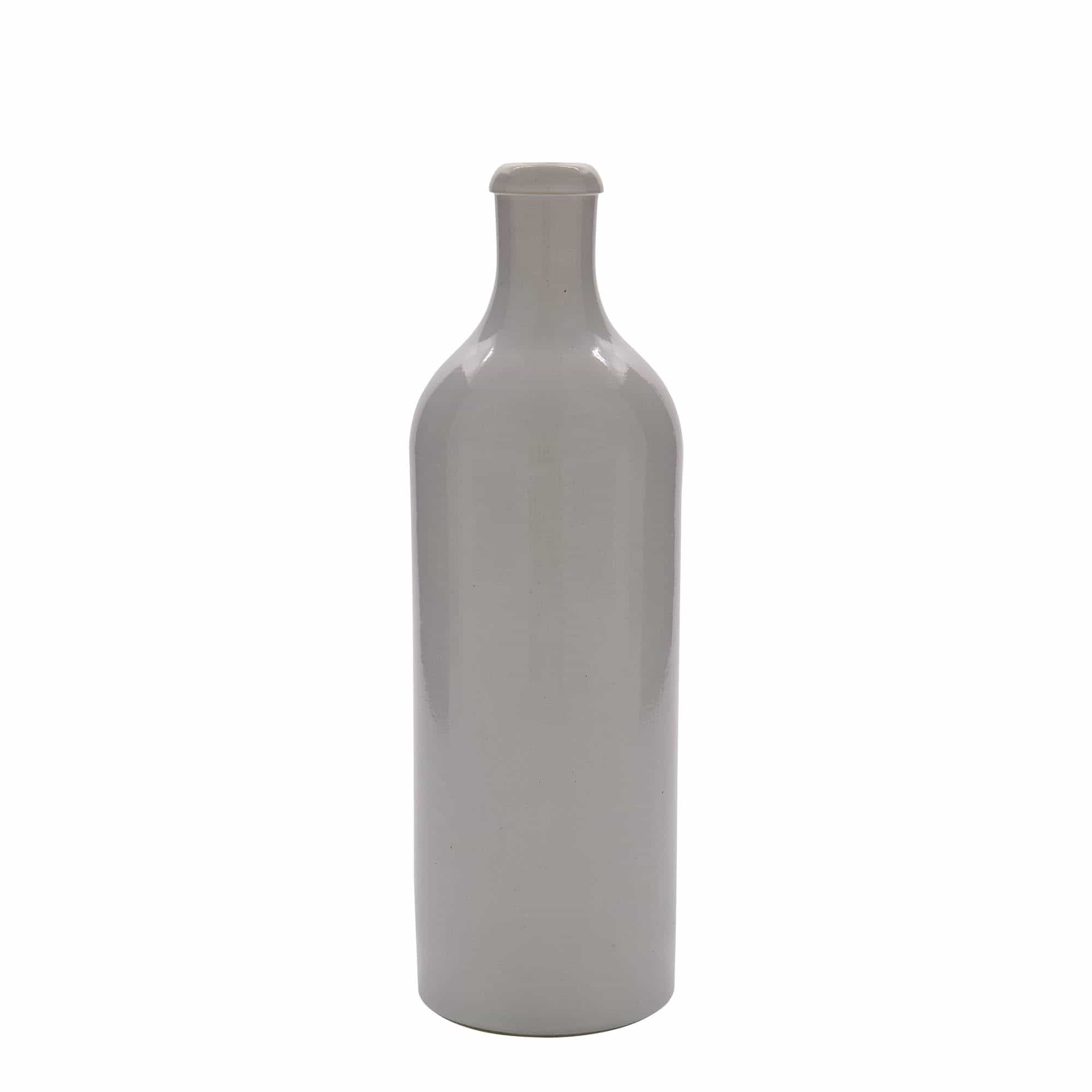 Hliněný džbán 750 ml, keramika, bílý, uzávěr: korek Hliněný džbán 750 ml, keramika, bílý, uzávěr: korek