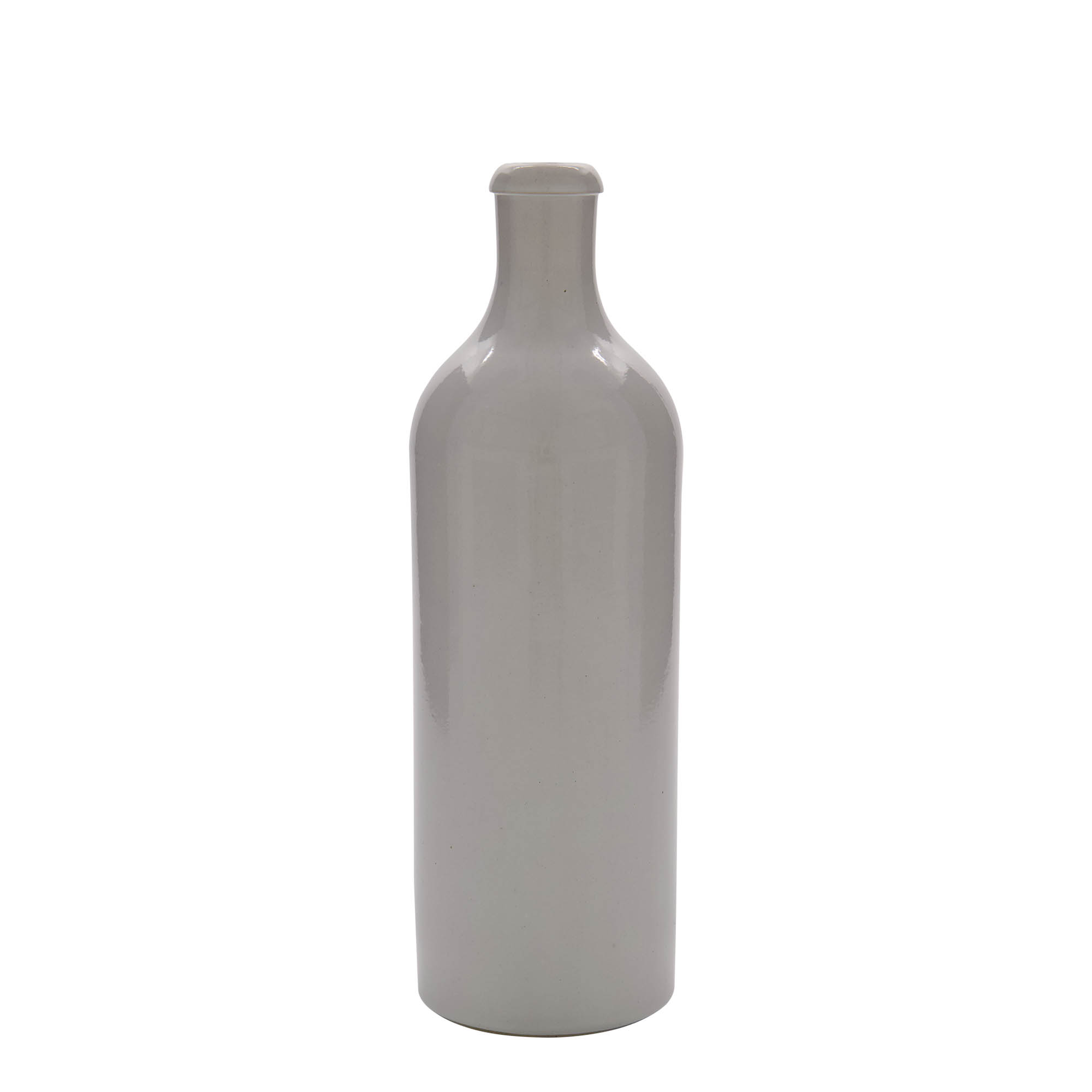 750 ml keramická džbán, kamenina, bílá, hrdlo: korek