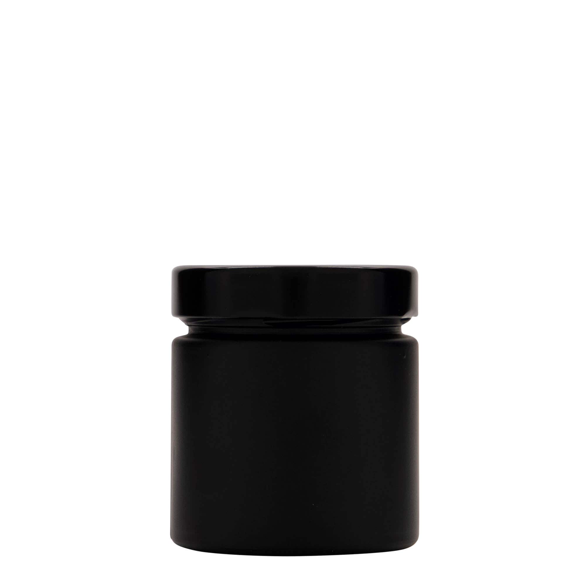 220 ml kulaté sklo 'Aurora', černé, hrdlo: Deep-Twist-Off (DTO 66)