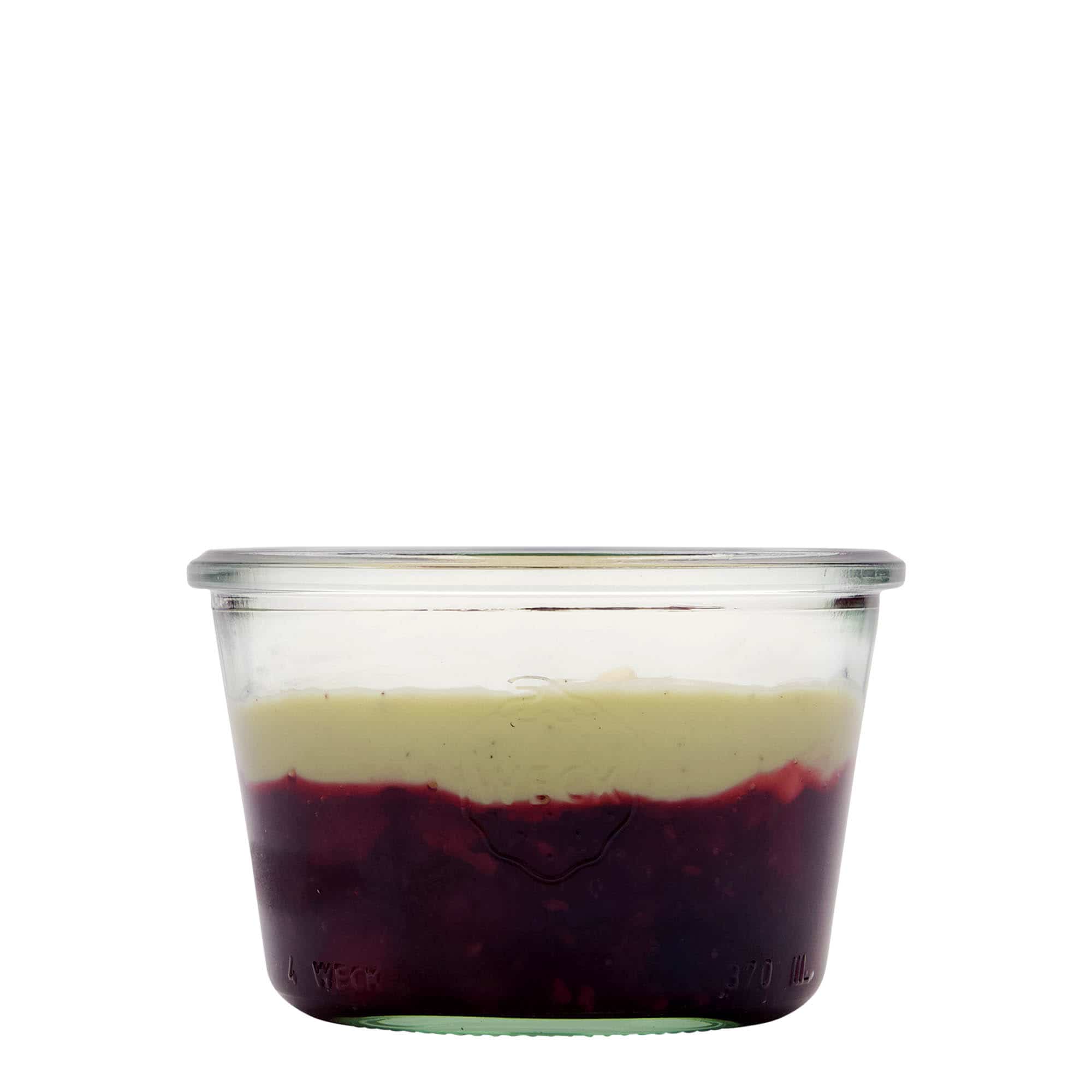 Konzervárenské sklenice WECK 370 ml, uzávěr: kulatý okraj