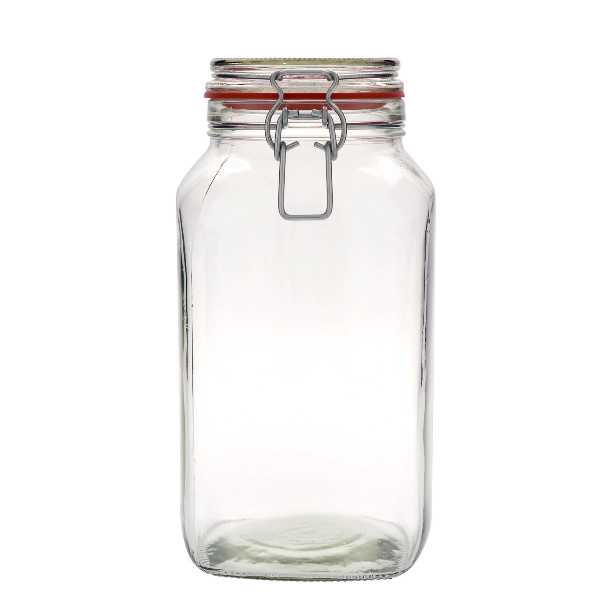 2.590 ml drátové zavařovací sklenice #, čtvercová, hrdlo: drátové zavírání