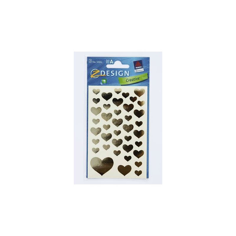 Zweckform samolepky 'Srdce', papír, zlaté