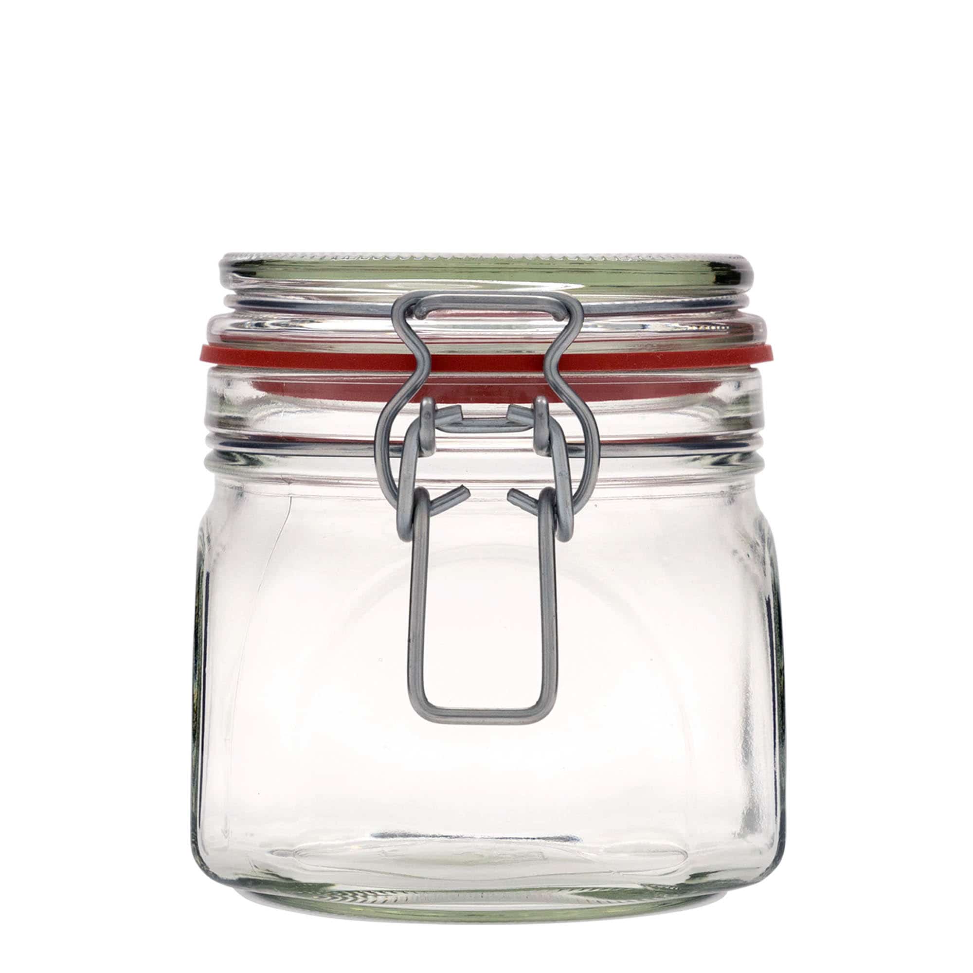 Sklenice s drátěným uzávěrem 630 ml, čtvercová, uzávěr: drátěný uzávěr Sklenice s drátěným uzávěrem 630 ml, čtvercová, uzávěr: drátěný uzávěr