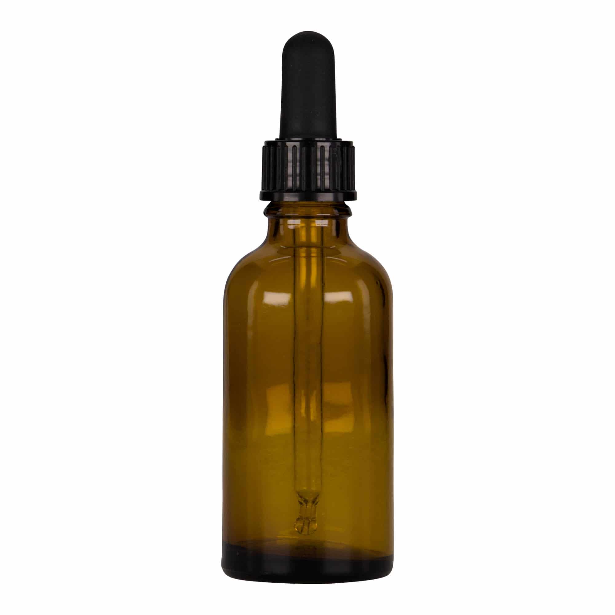Lahvička na léky s pipetou 50 ml, sklo, hnědočerná, ústí: DIN 18 Lahvička na léky s pipetou 50 ml, sklo, hnědočerná, ústí: DIN 18