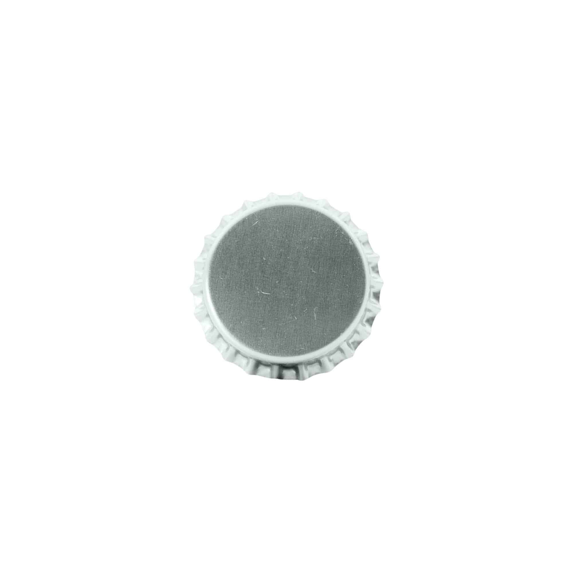 Korunkové uzávěry 29 mm, kov, stříbrné