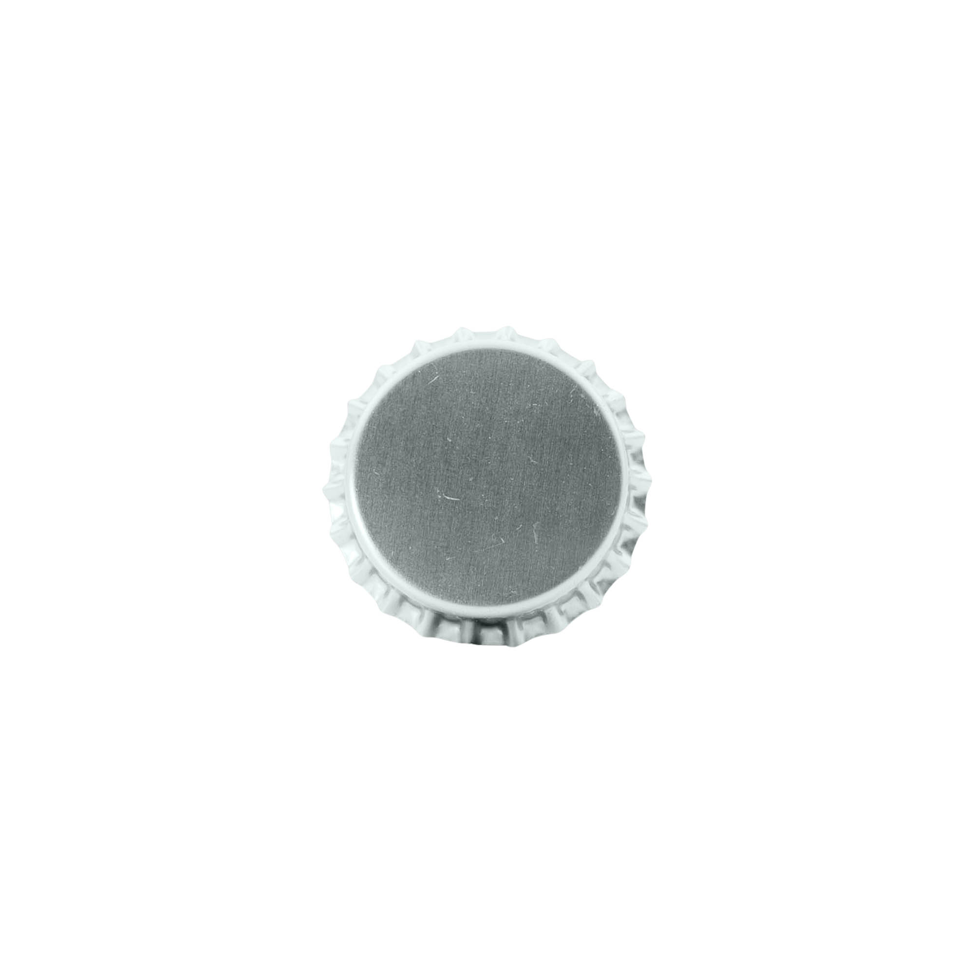 Korunkové uzávěry 29 mm, kov, stříbrné