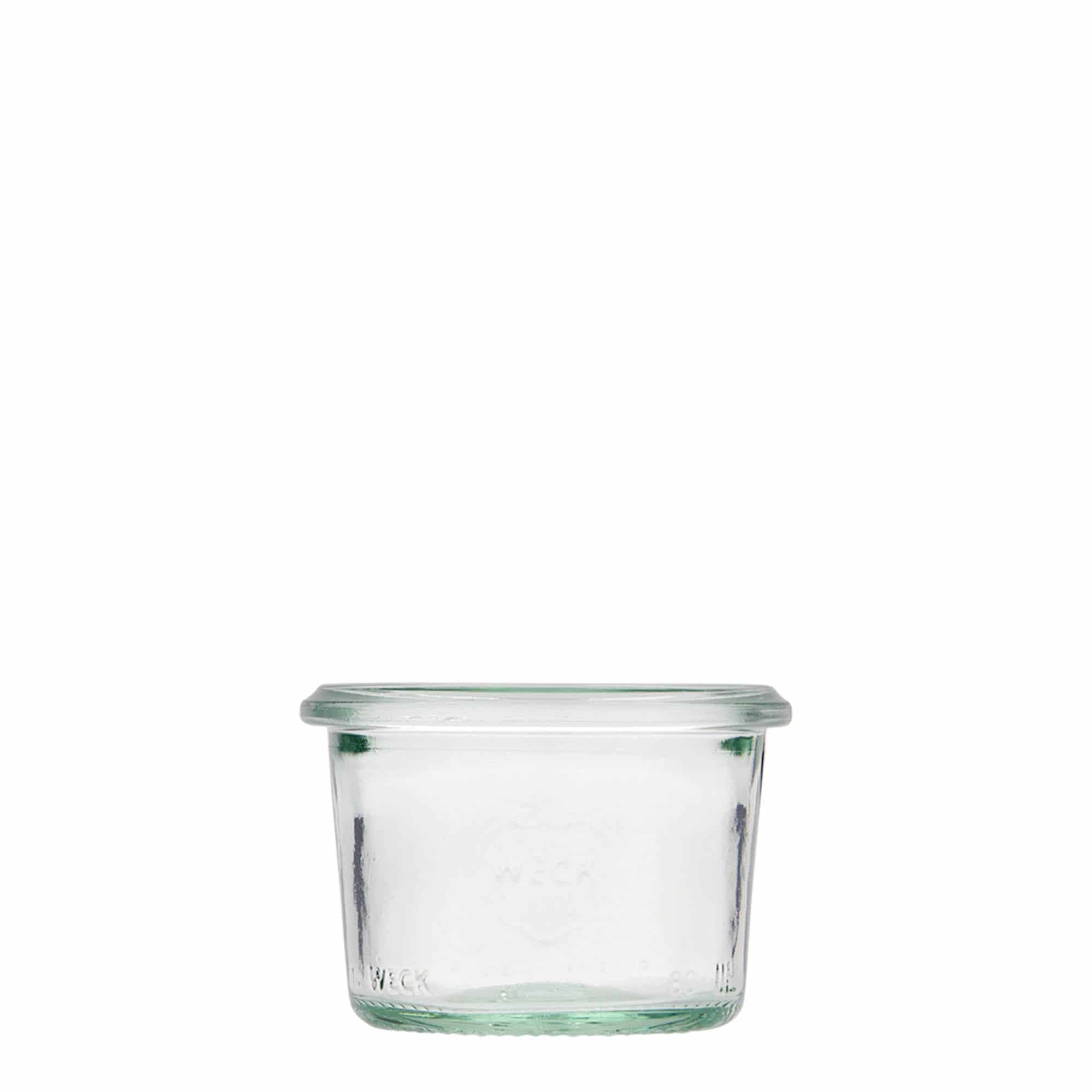 Konzervárenské sklenice WECK 80 ml, uzávěr: kulatý okraj