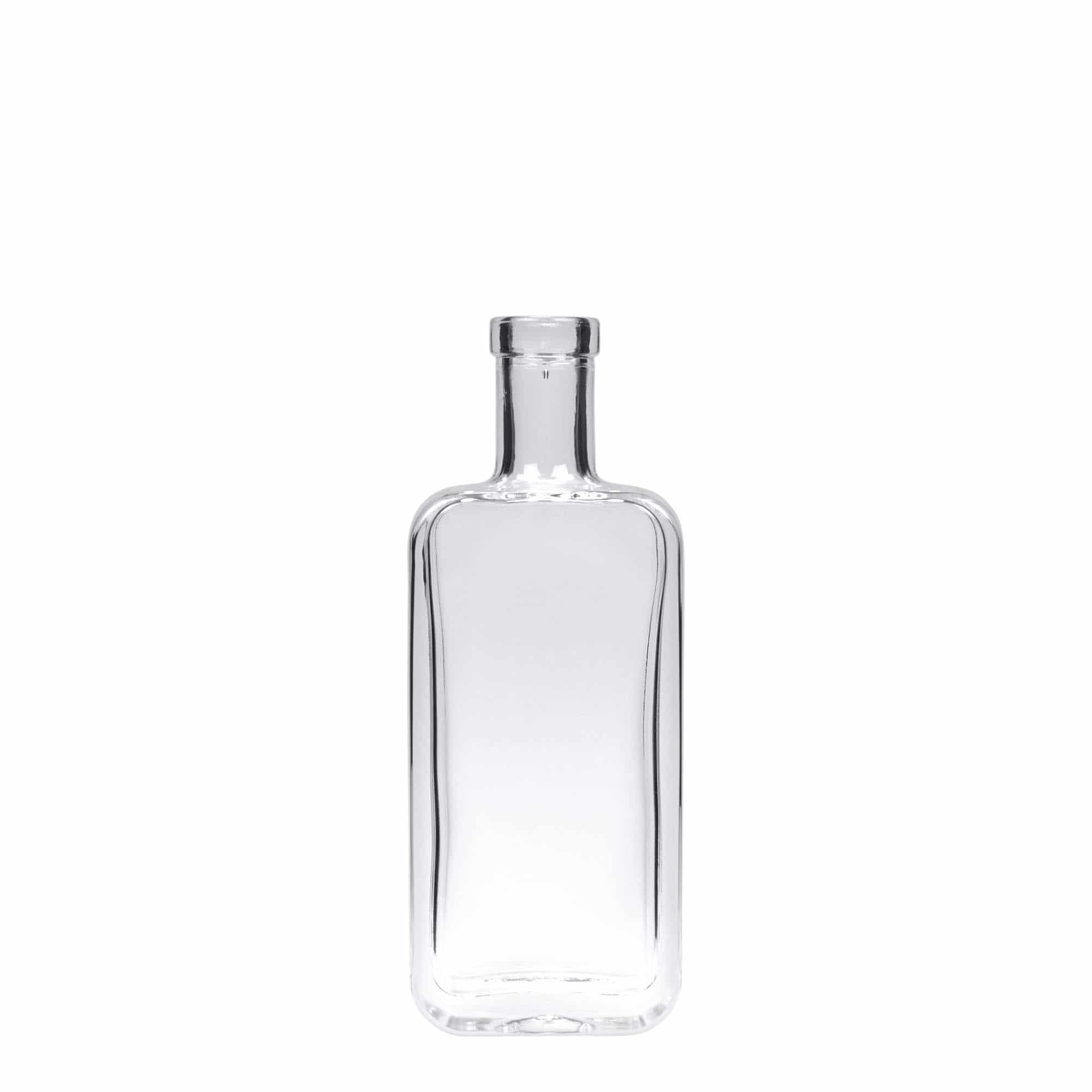 Skleněná lahev 100 ml 'Nice', hranatá, uzávěr: korek Skleněná lahev 100 ml 'Nice', hranatá, uzávěr: korek