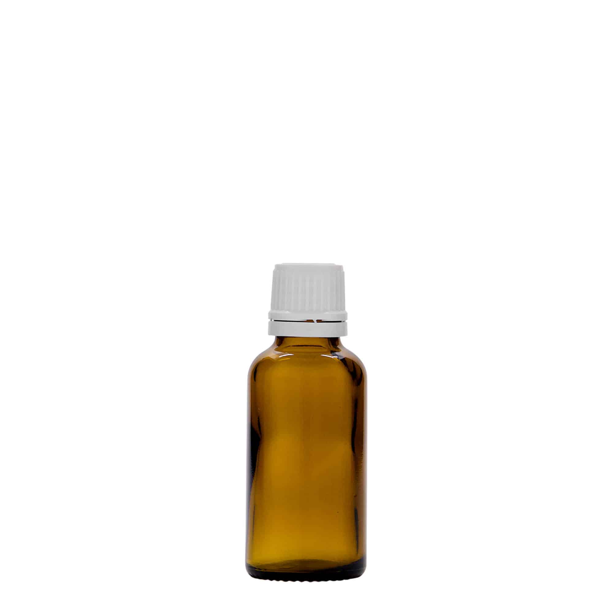 30 ml lékovka, sklo, hnědá, hrdlo: DIN 18