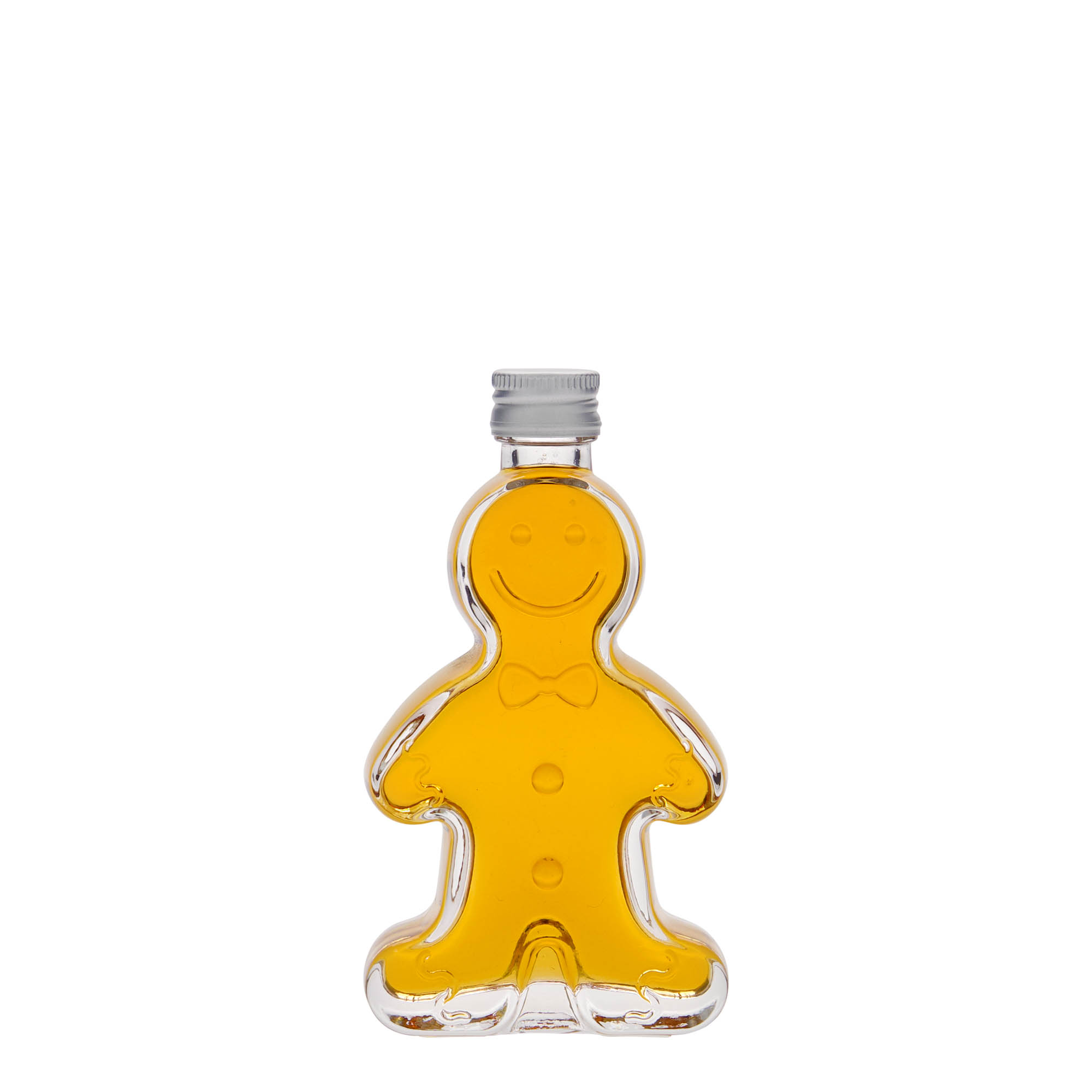 50 ml skleněná lahvička „Lebkuchenmann“, hrdlo: PP 18