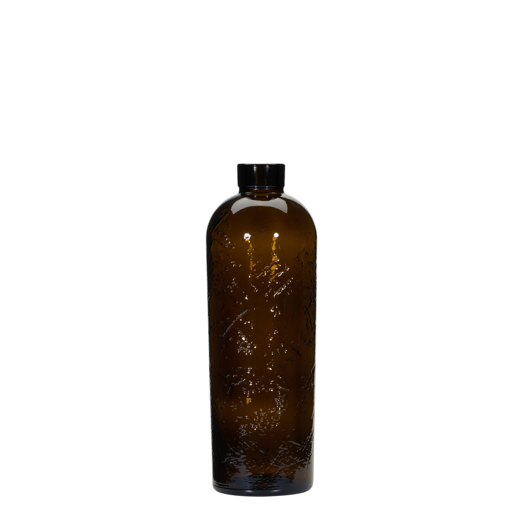 700 ml divoce vyráběná skleněná láhev 'Natural', hnědá, hrdlo: korek