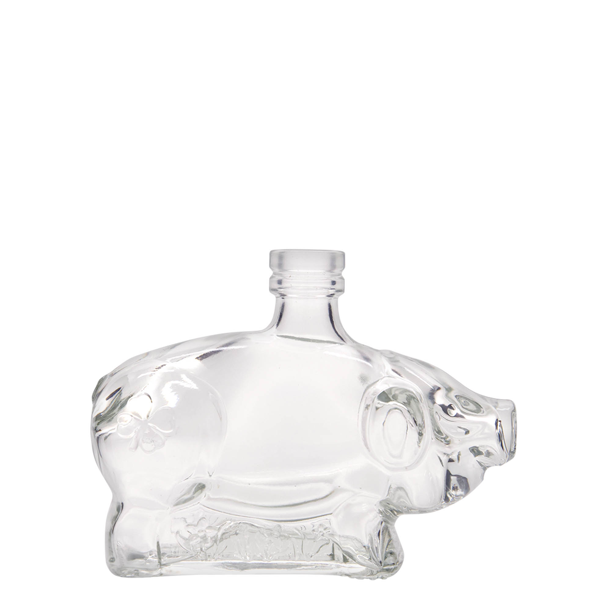 200 ml skleněná láhev 'Štěstí prasátko', hrdlo: korek 200 ml skleněná láhev 'Štěstí prasátko', hrdlo: korek