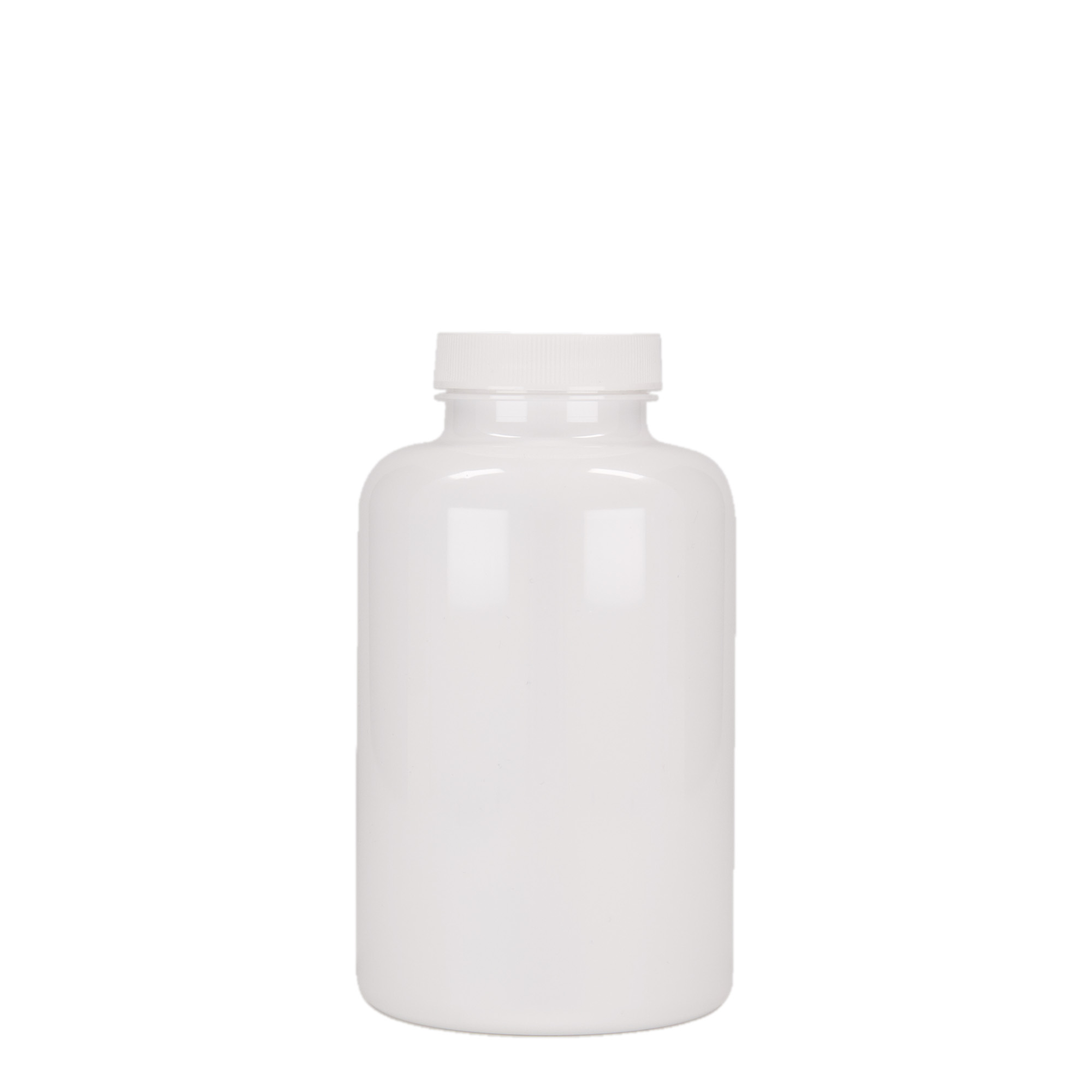 PET dóza 500 ml, plast, bílá, uzávěr: 45/400