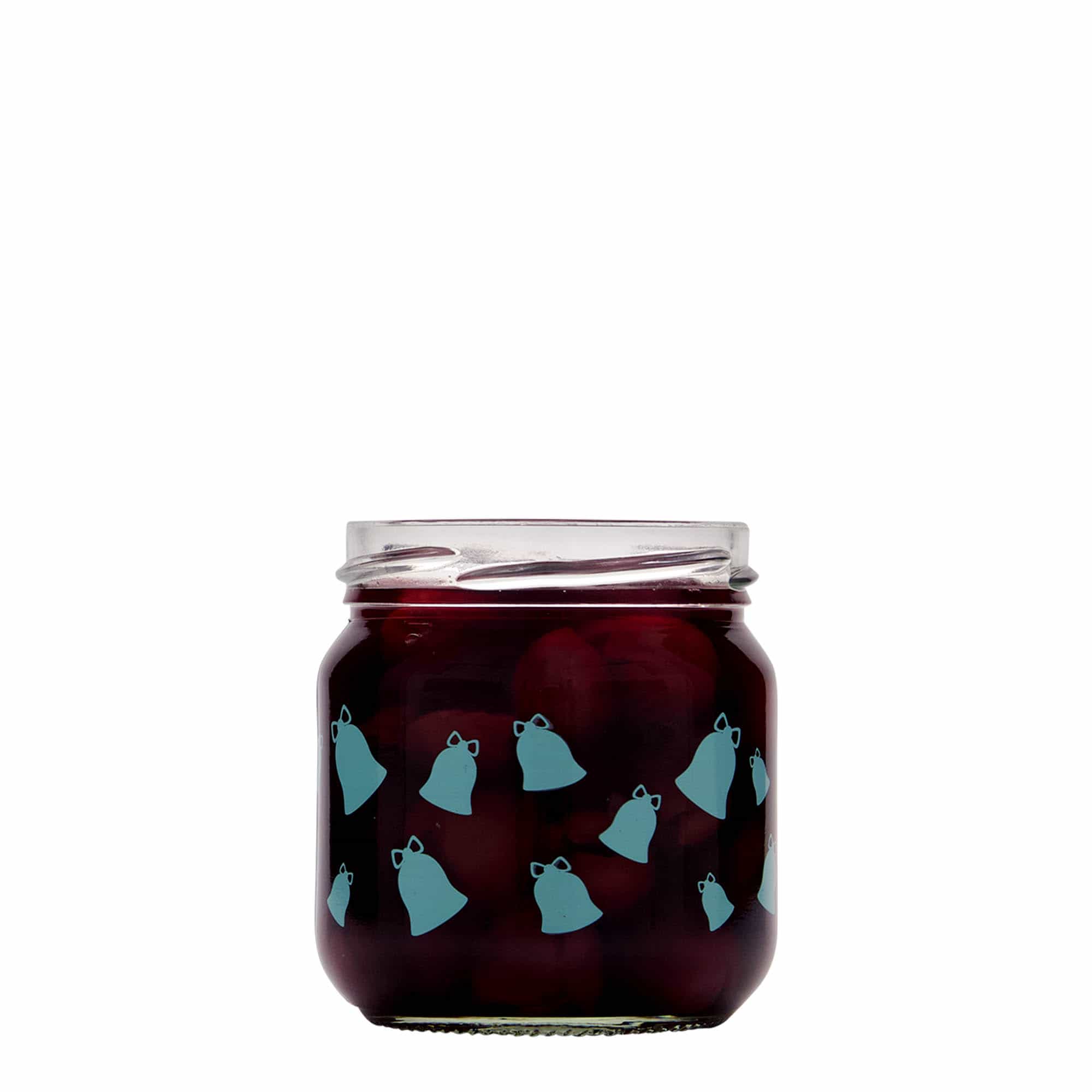 212 ml kulaté sklenice, motiv: zvoneček, okraj: Twist-Off (TO 66)