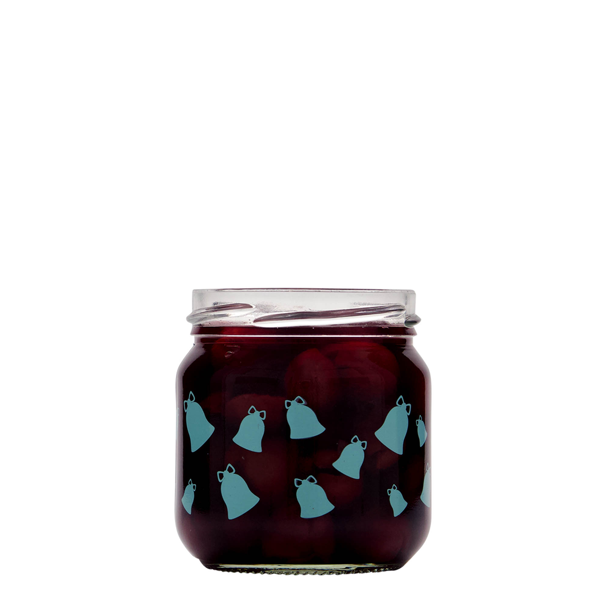 212 ml kulaté sklenice, motiv: zvoneček, okraj: Twist-off (TO 66)