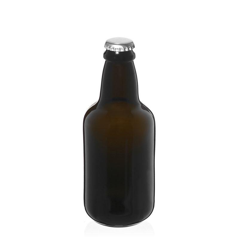 330 ml pivní láhev 'Era', sklo, antikzelená, hrdlo: korunkový uzávěr