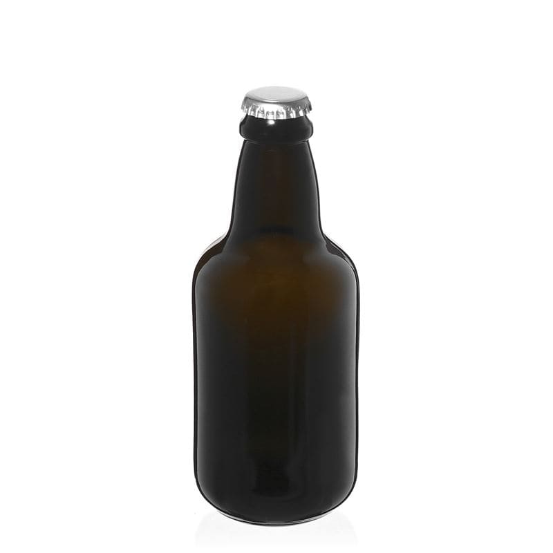 330 ml pivní láhev 'Era', sklo, antikzelená, hrdlo: korunkový uzávěr