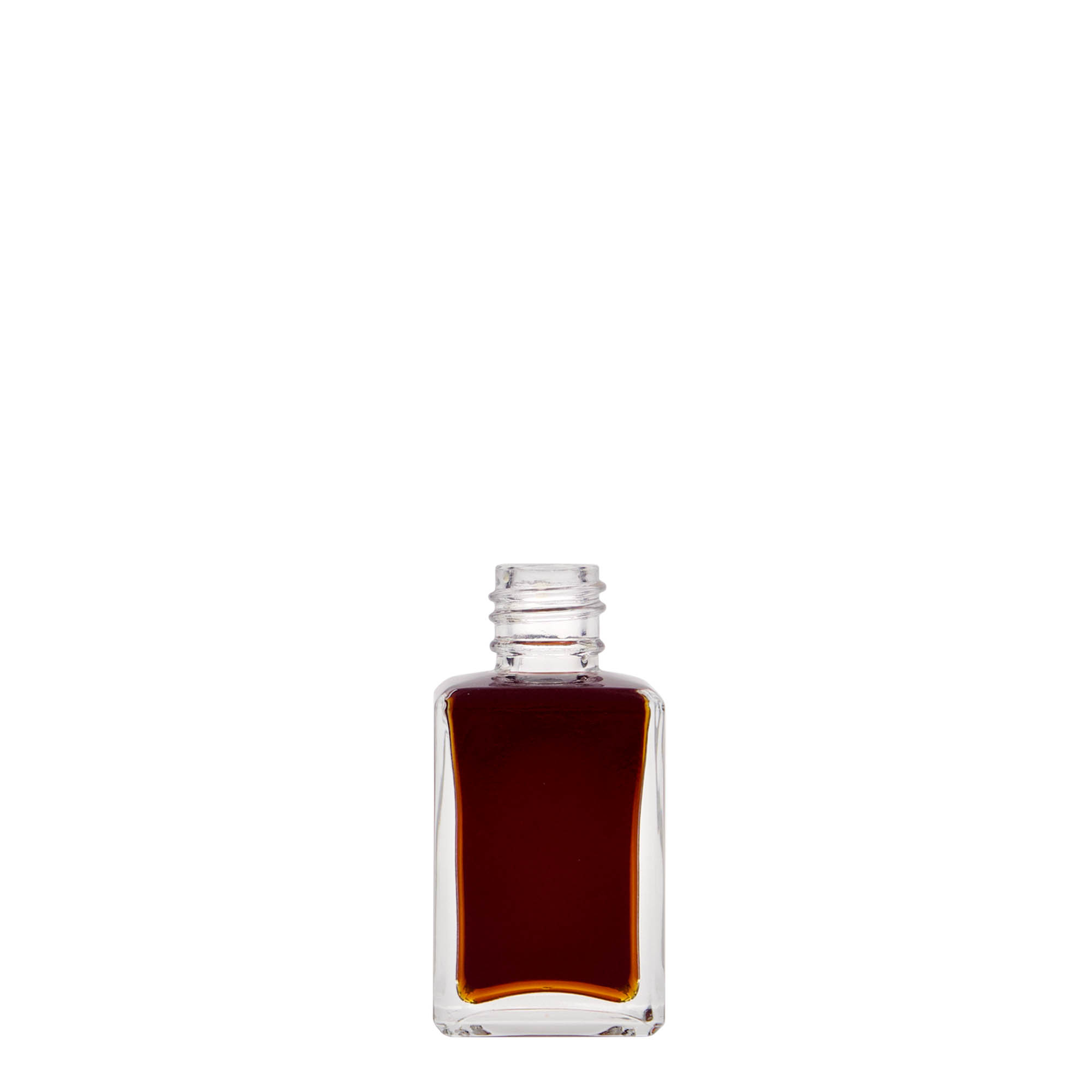 30 ml skleněná lahvička 'Tamme', čtvercová, hrdlo: PP 18 30 ml skleněná lahvička 'Tamme', čtvercová, hrdlo: PP 18